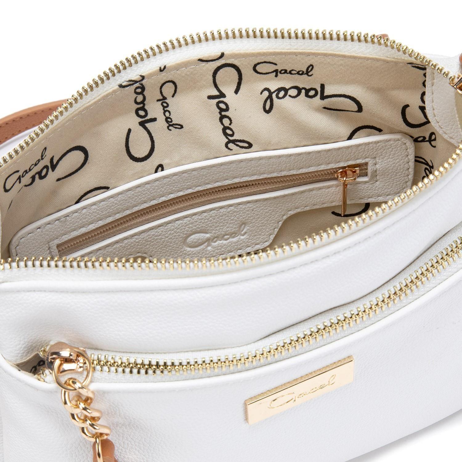 Cartera  Bandolera Pequeña  Gacel  Blanco  Car2887-4