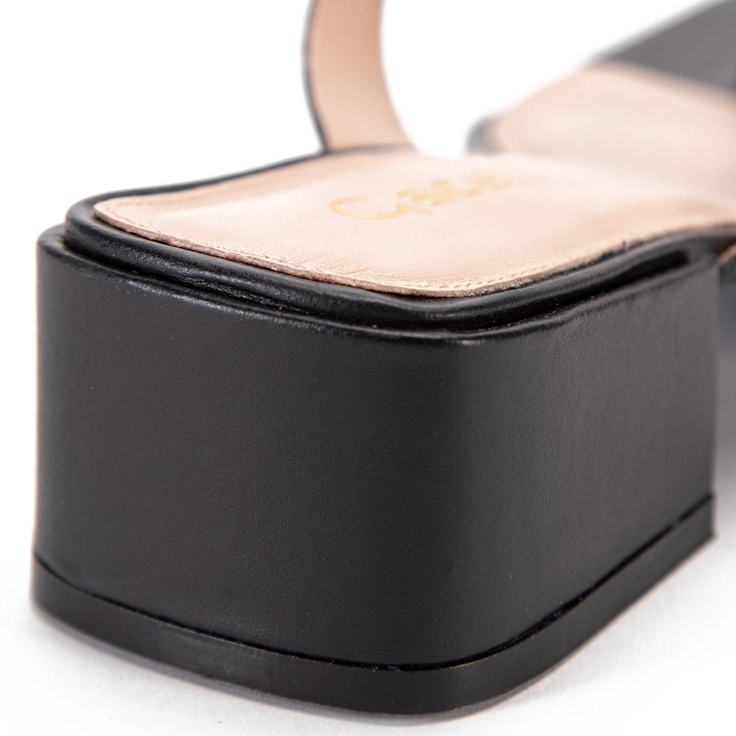 Sandalia de cuero mujer Gacel negro Tiara-3
