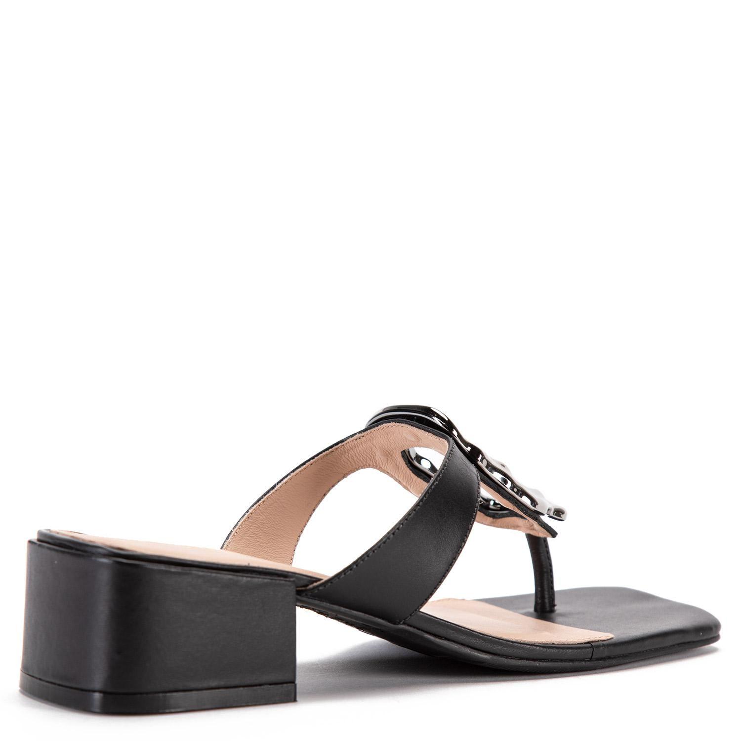 Sandalia de cuero mujer Gacel negro Tiara-4