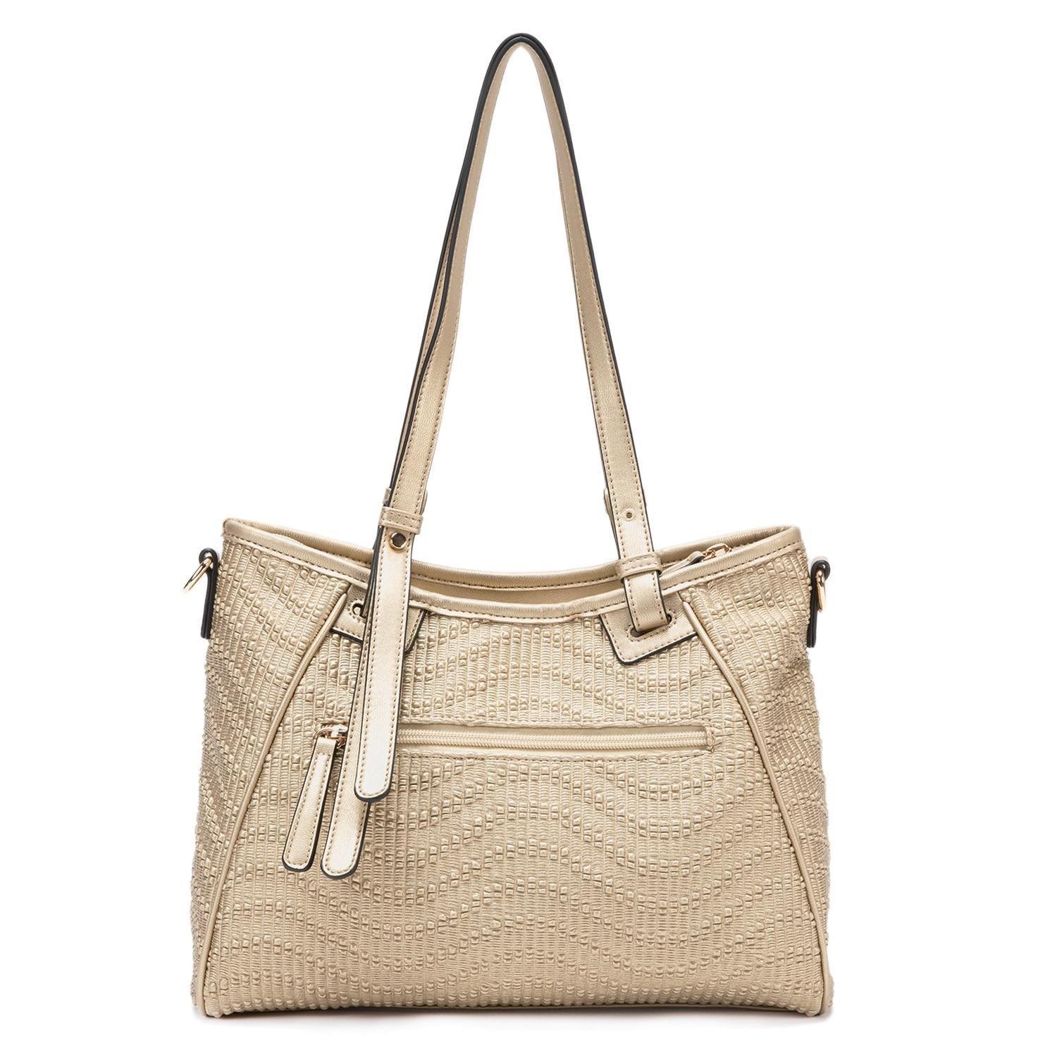 Cartera  Dos Asas  Gacel  Dorado  Car2827-1