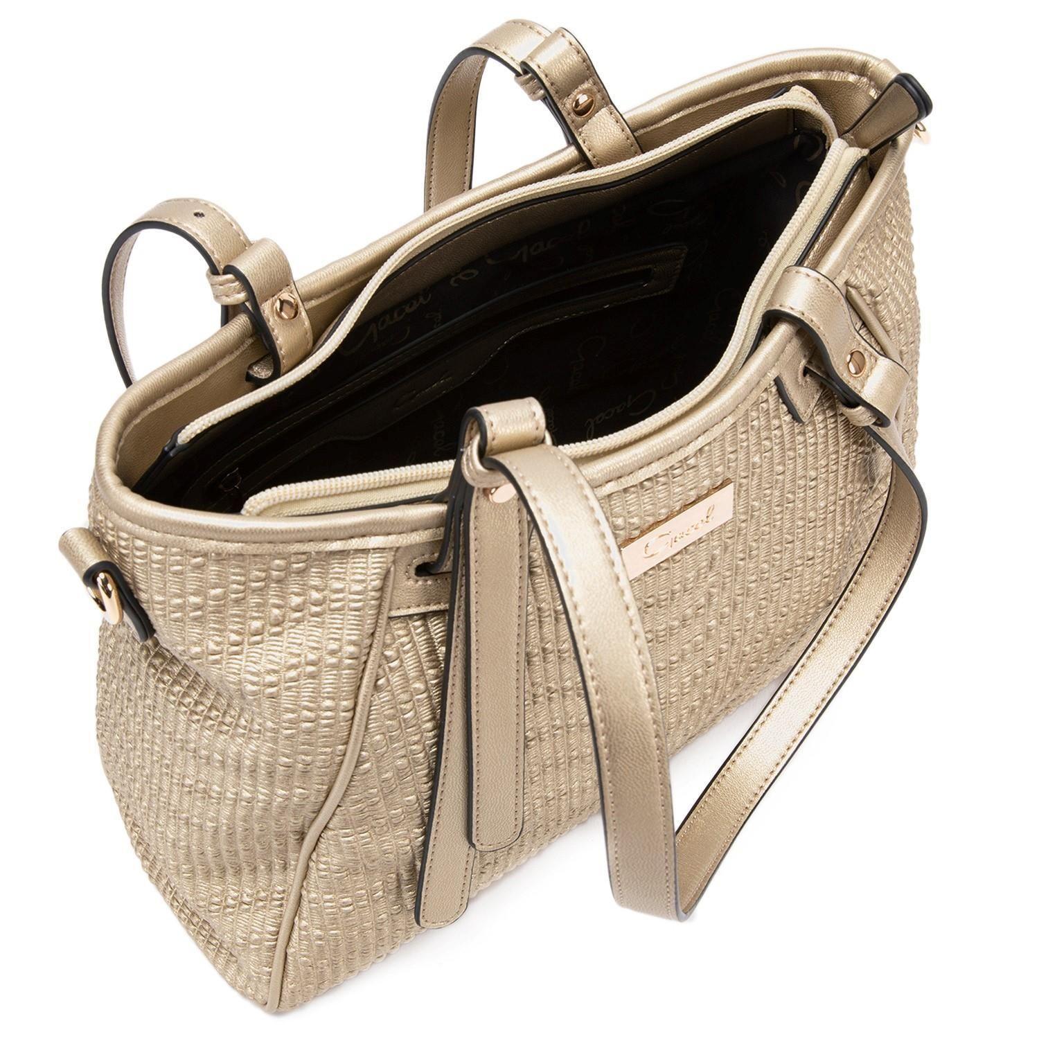 Cartera  Dos Asas  Gacel  Dorado  Car2827-4