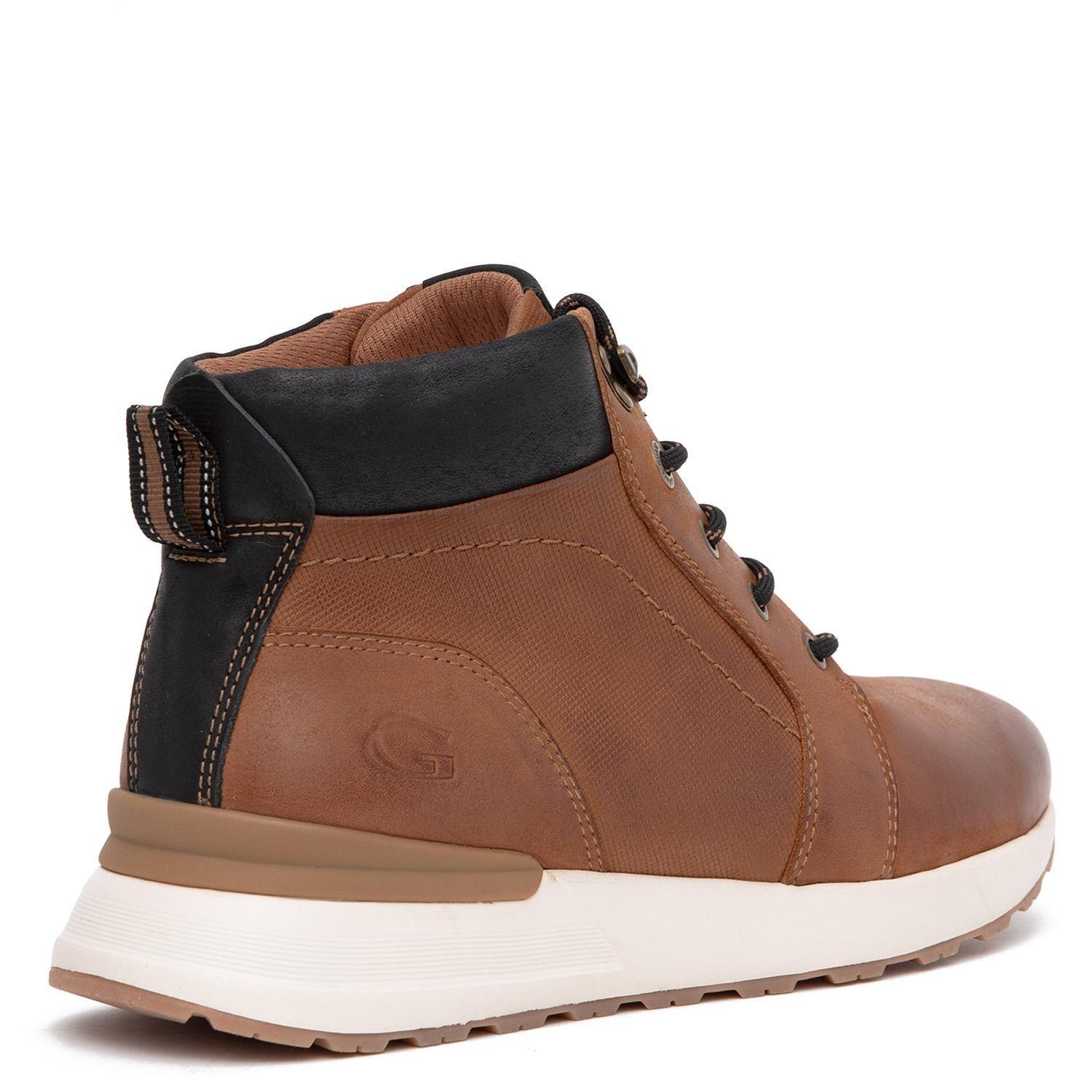 Botin de cuero hombre Guante tostado Kioto-4