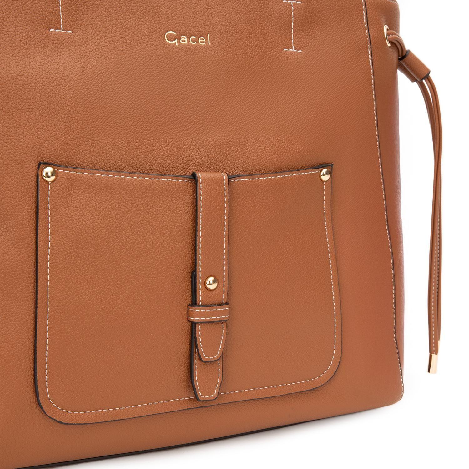 Cartera  Shopping  Gacel  Tostado  Car3507-3