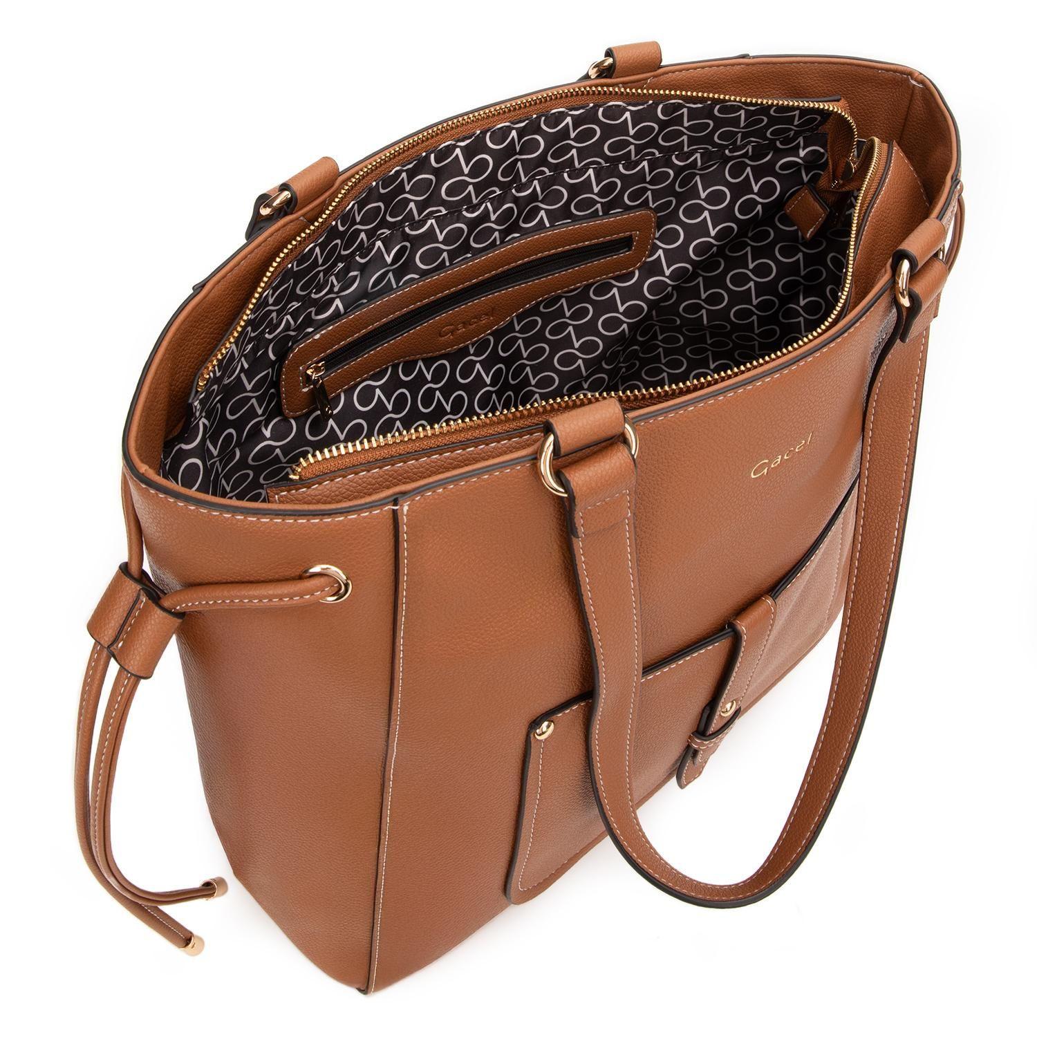 Cartera  Shopping  Gacel  Tostado  Car3507-4