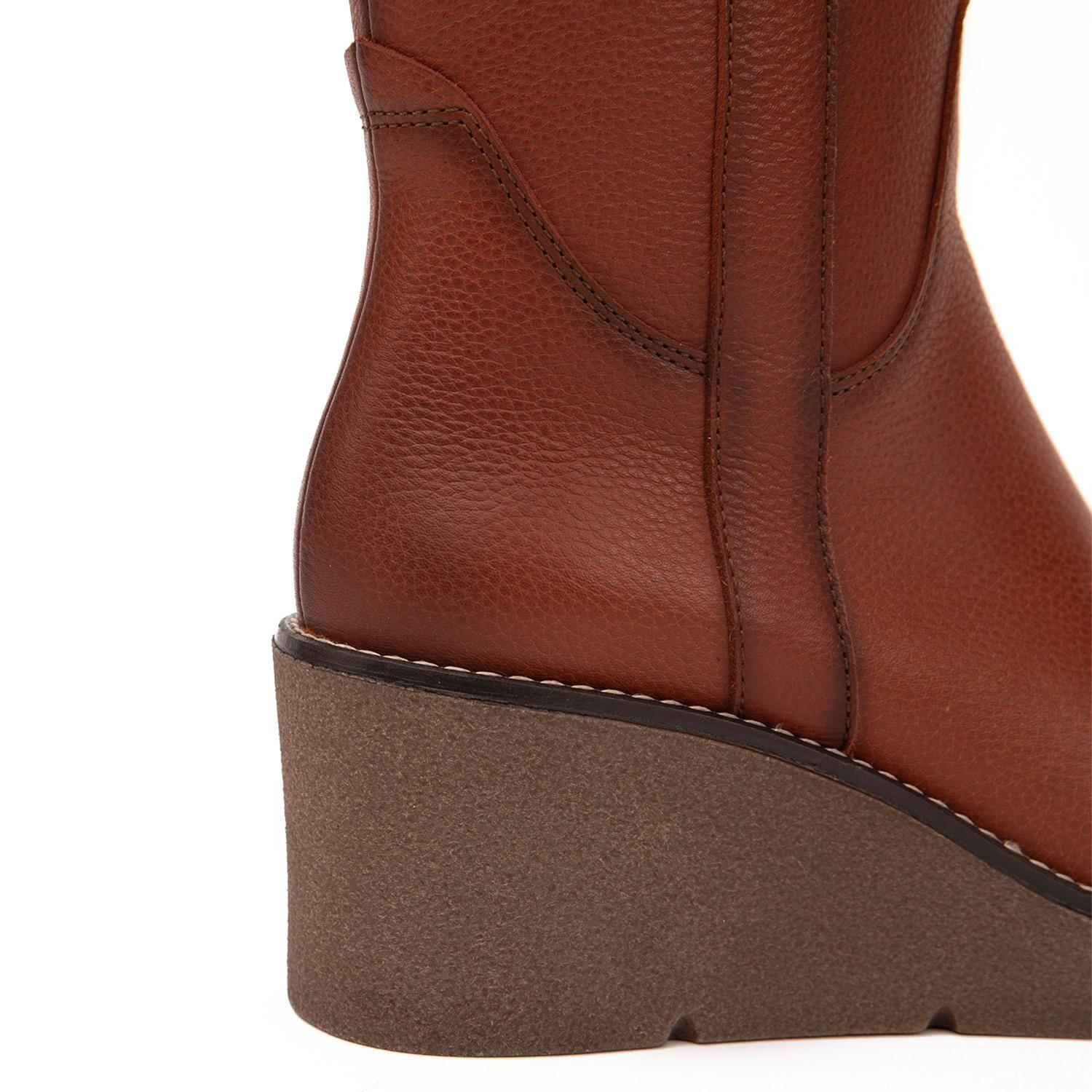 Bota de cuero mujer Gacel tostado Ledy-3