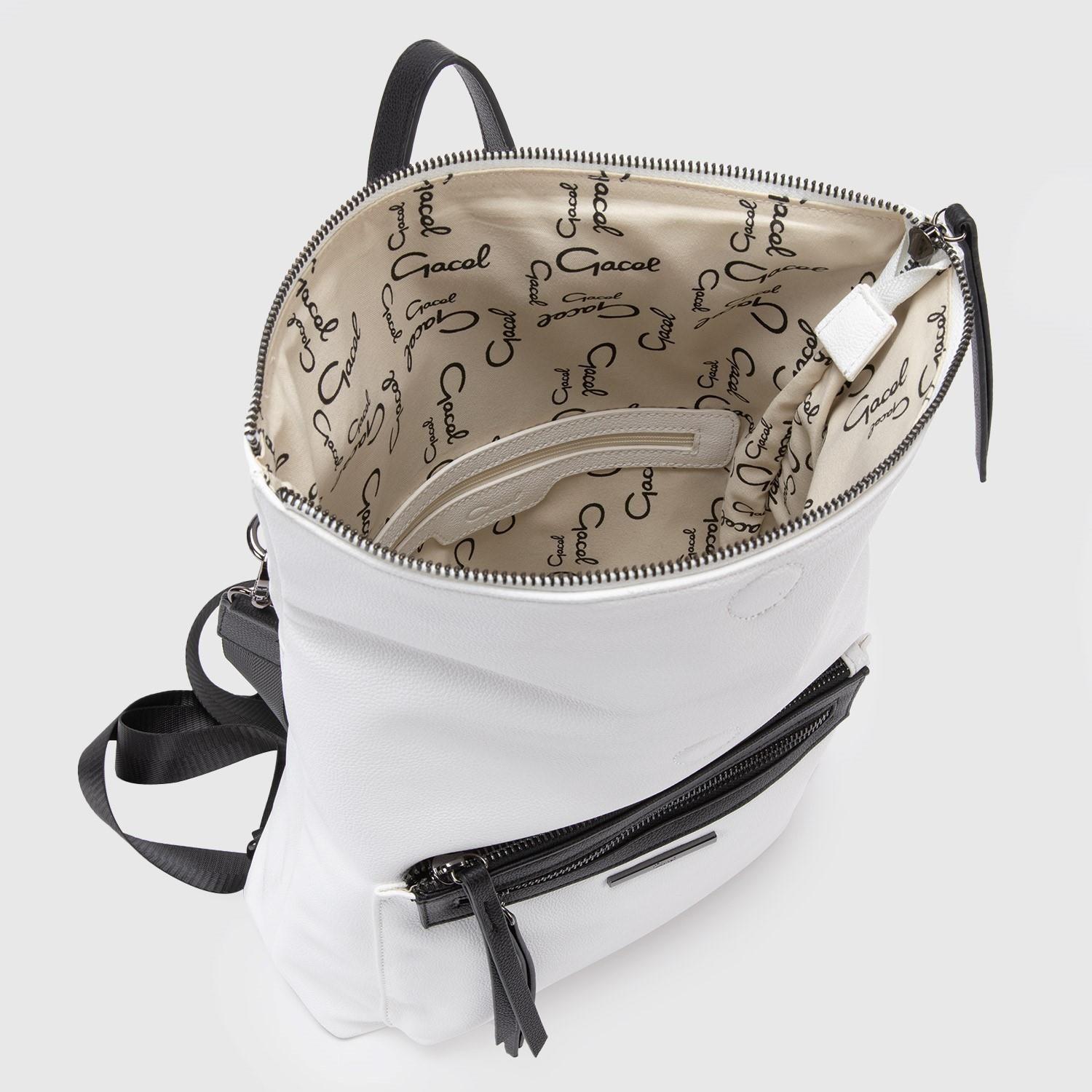 Mochila  Grande  Gacel  Blanco  Car2861-4