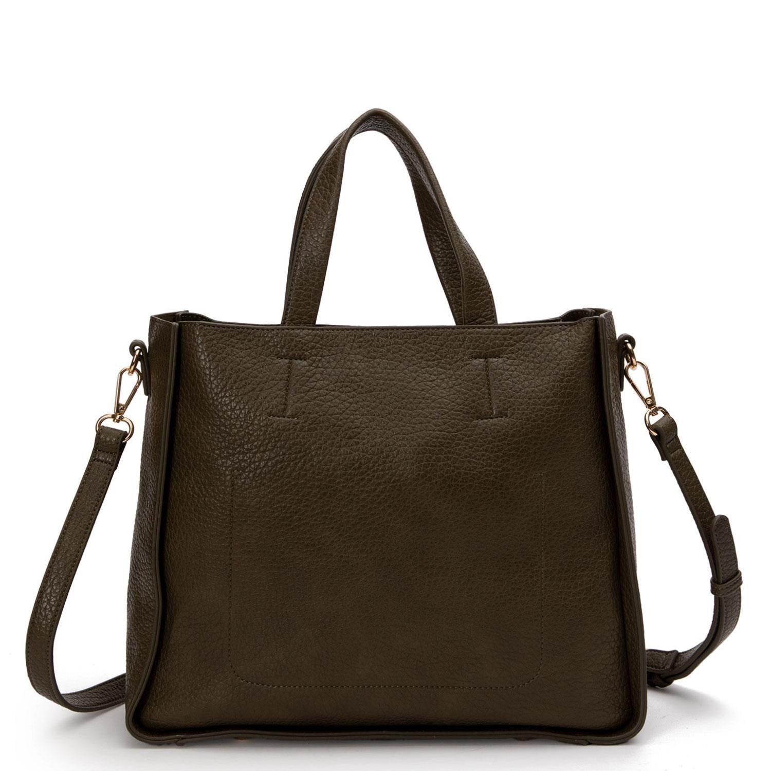 Cartera  Dos Asas Grande  Gacel  Olivo  Car3423-2