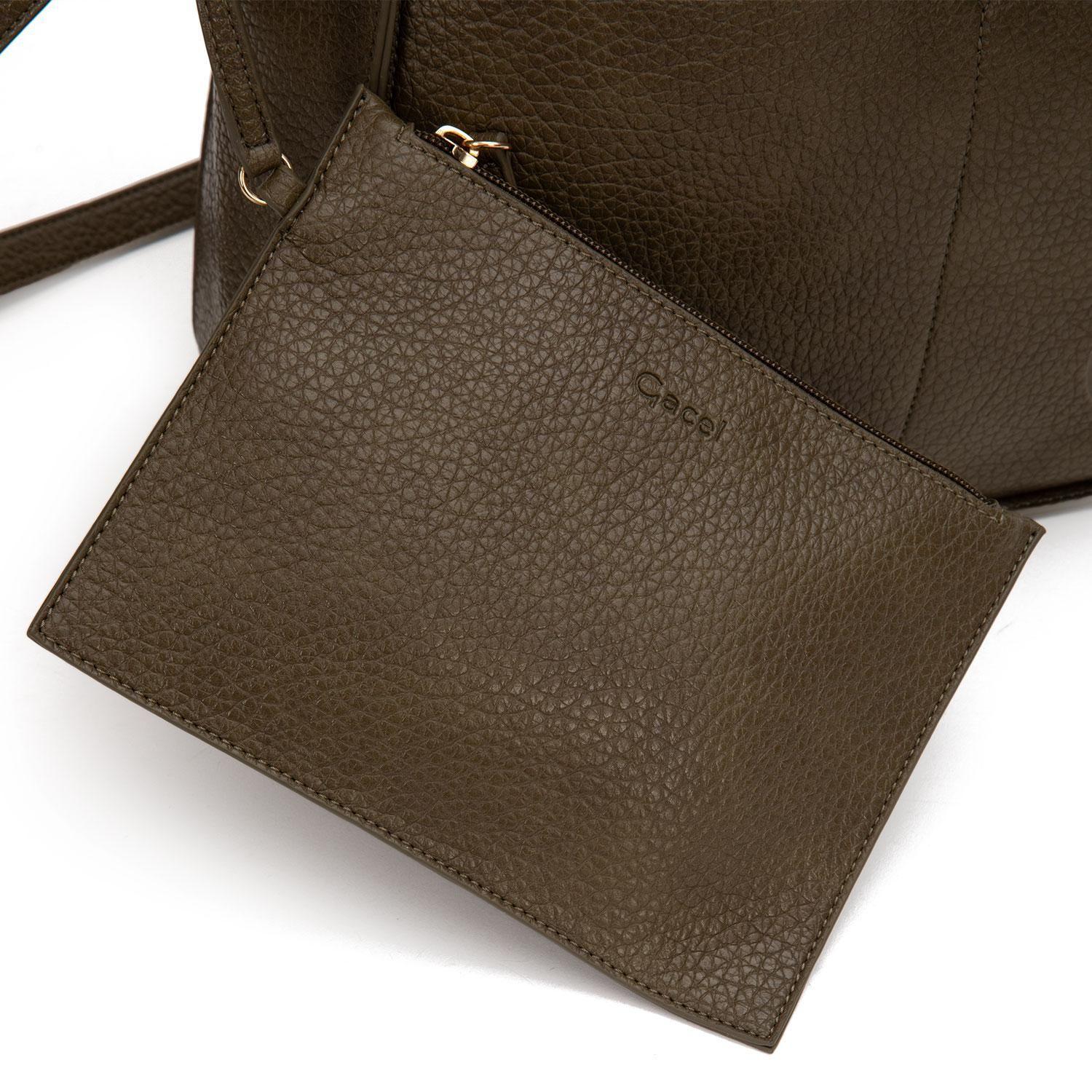 Cartera  Dos Asas Grande  Gacel  Olivo  Car3423-5