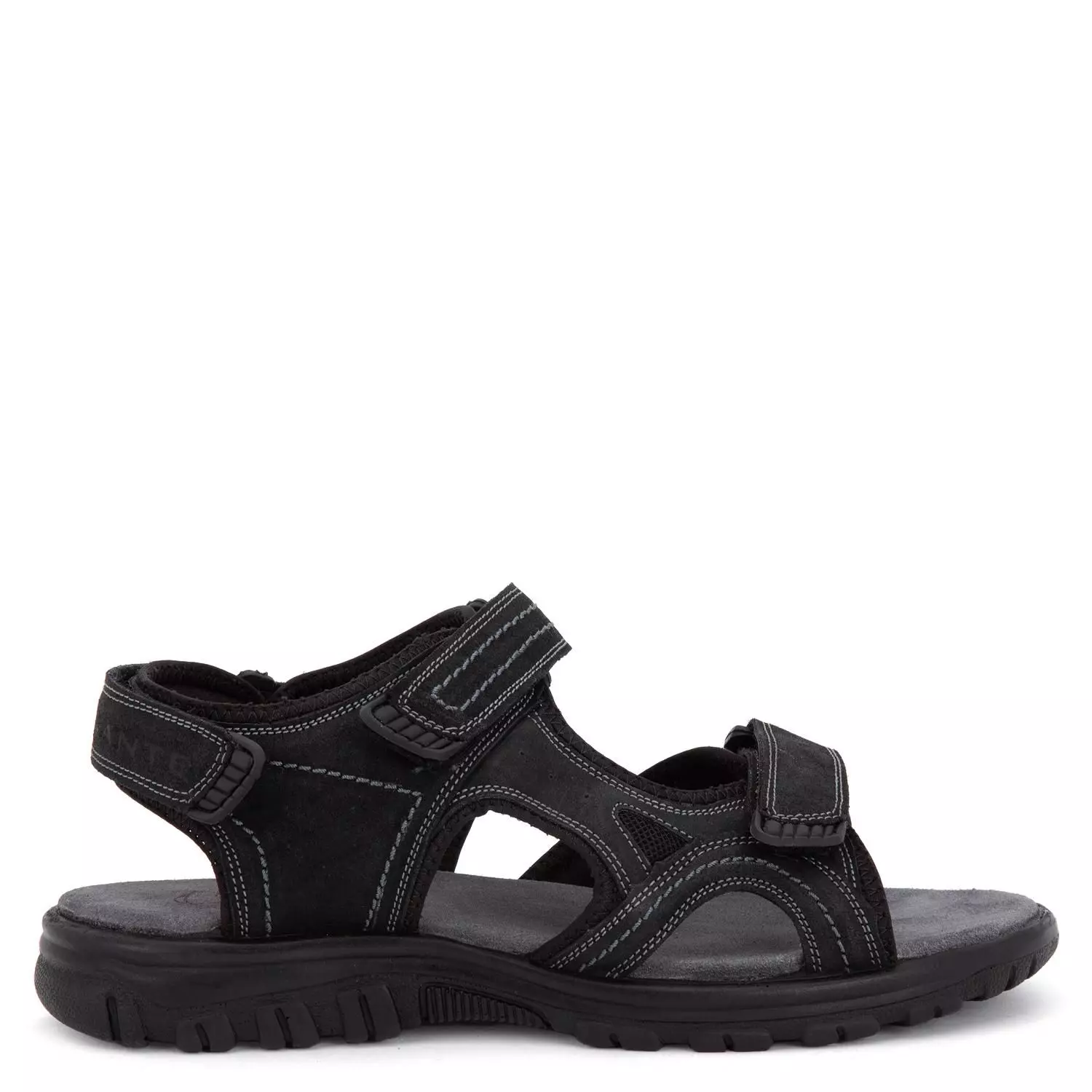 Sandalia de cuero hombre Guante negro Herdif-0