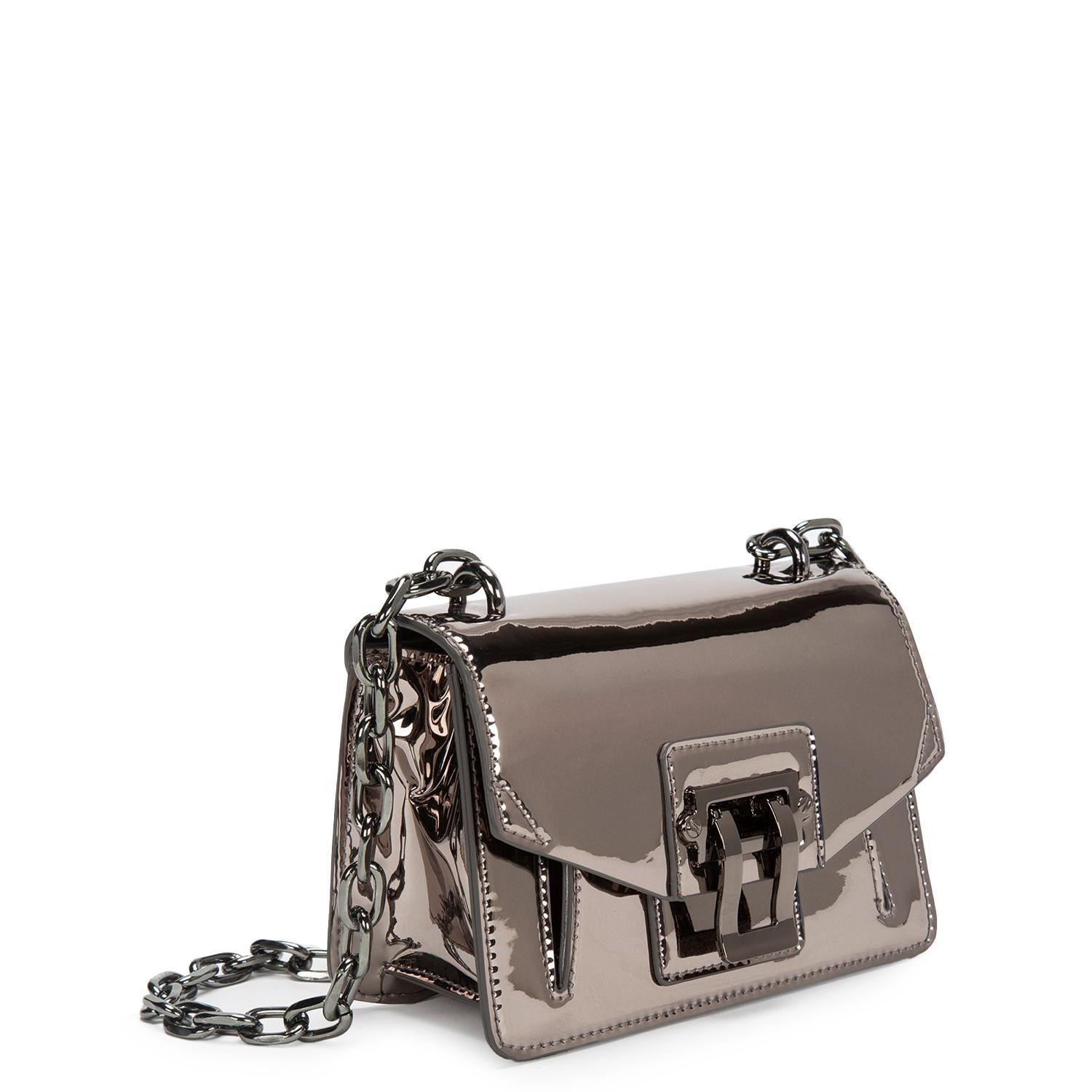 Cartera  Retro Con Tapa Pequeña  Gacel  Grafito  Car3169-2