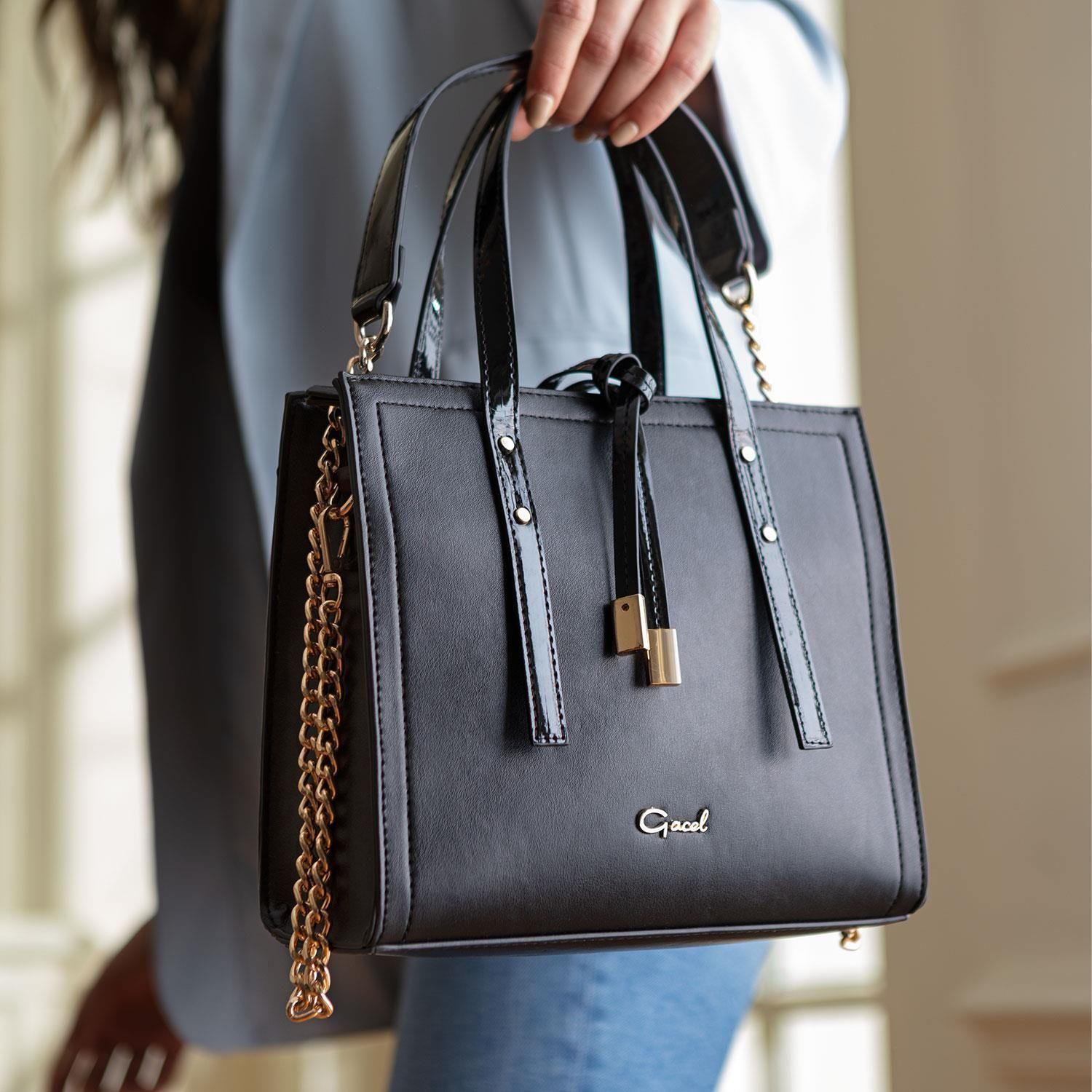 Cartera  Dos Asas Pequeña  Gacel  Negro  Car2951-0