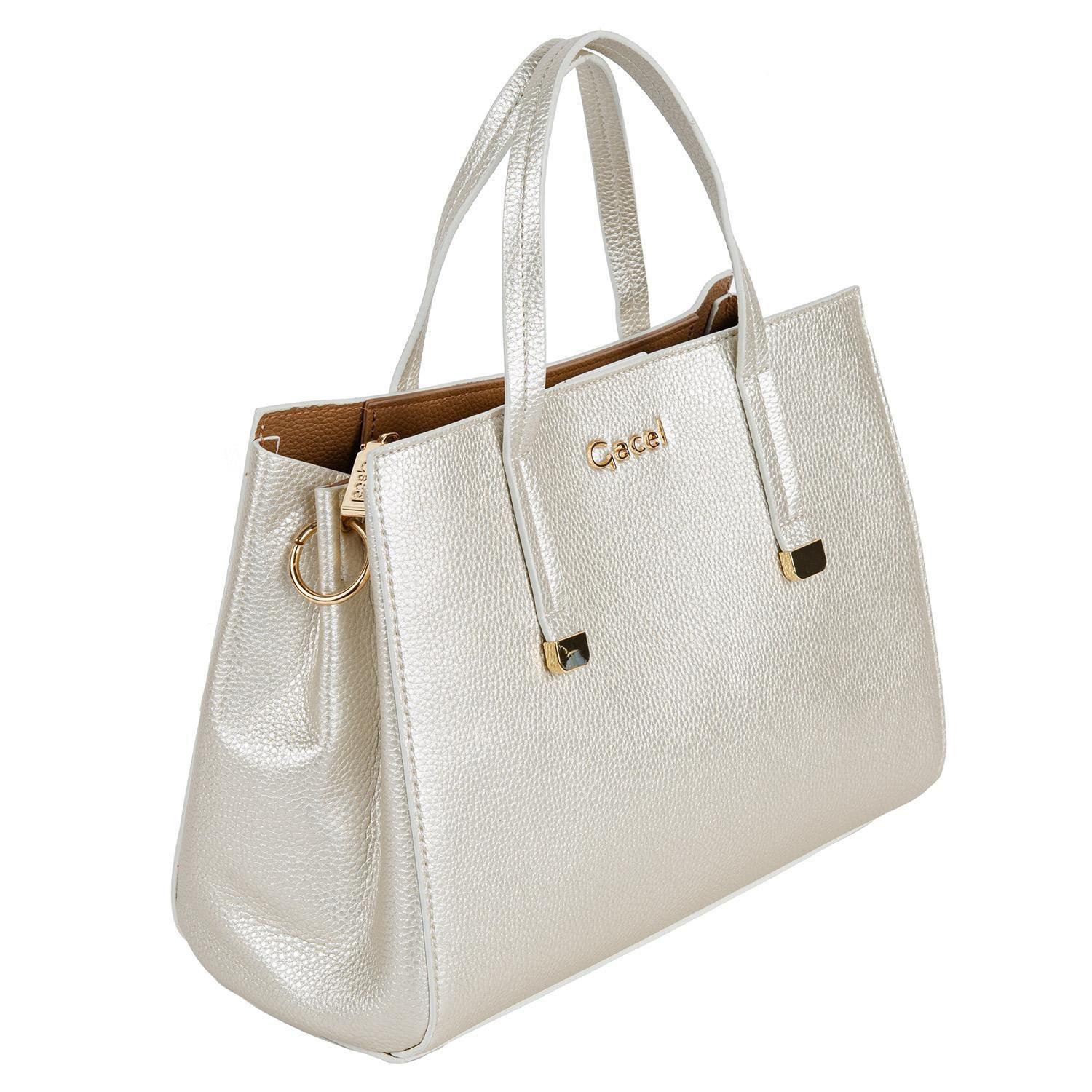 Cartera  Dos Asa Me  Gacel  Dorado  Car3049-2