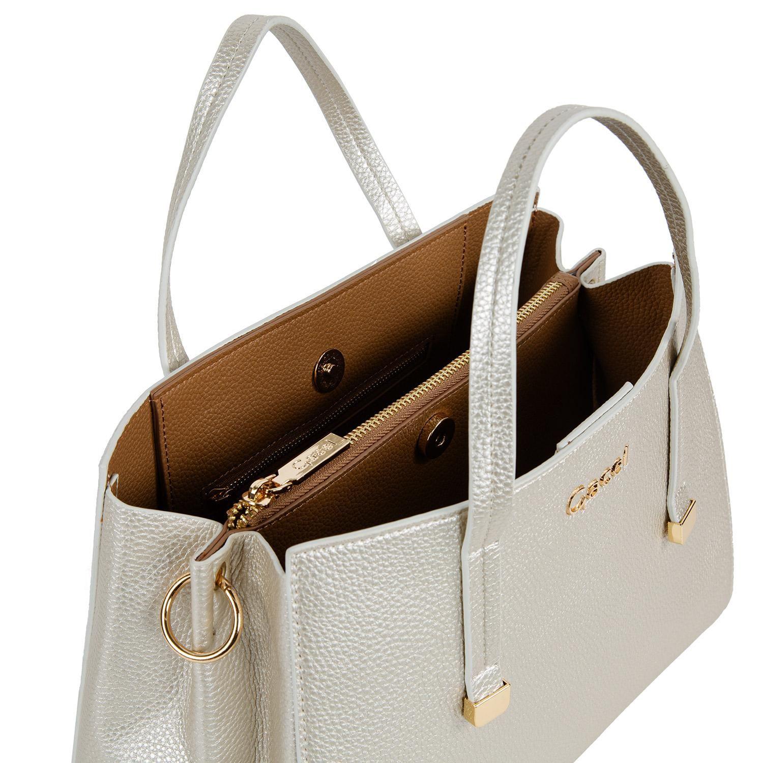 Cartera  Dos Asa Me  Gacel  Dorado  Car3049-4