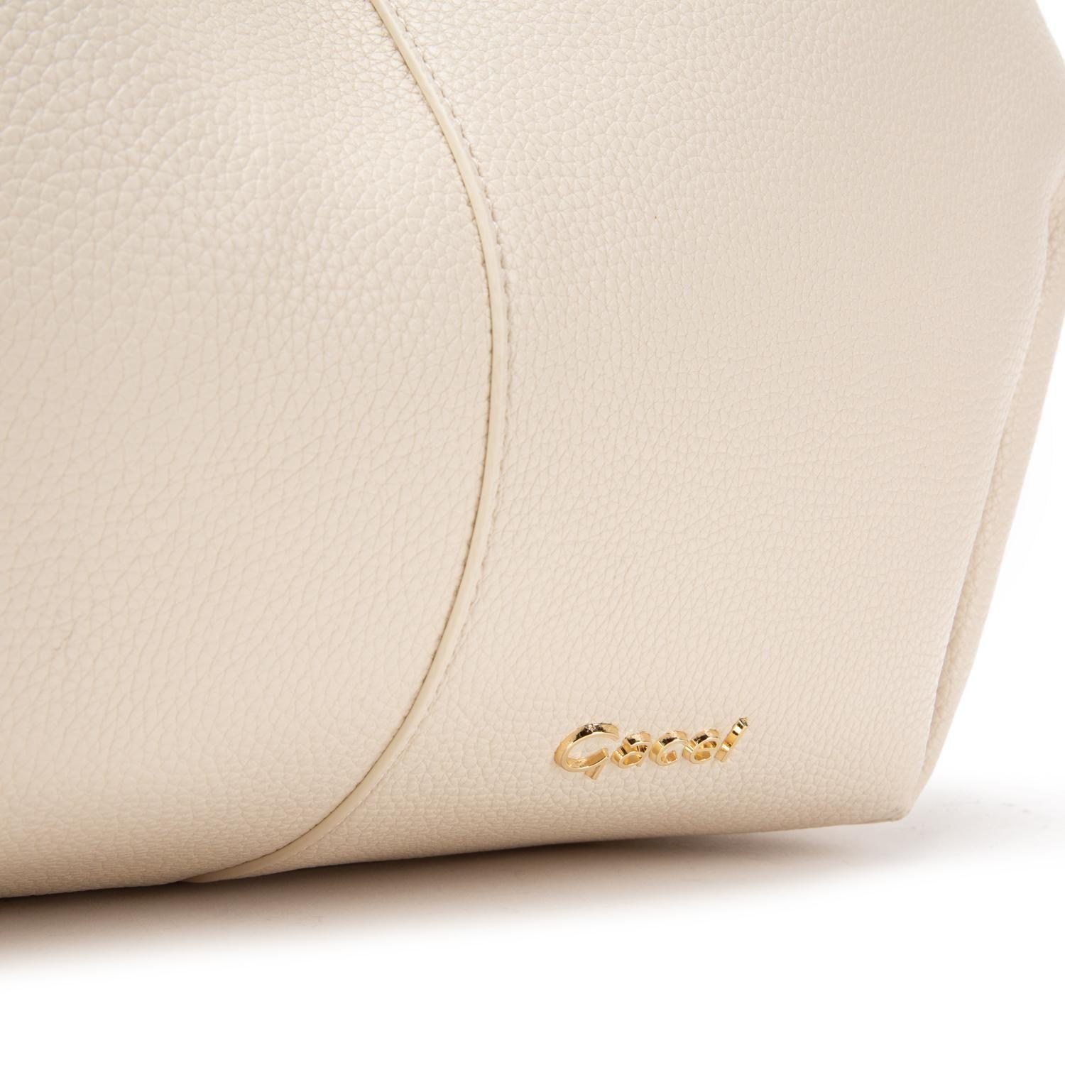 Cartera  Shopping  Gacel  Off White  Car3363-4
