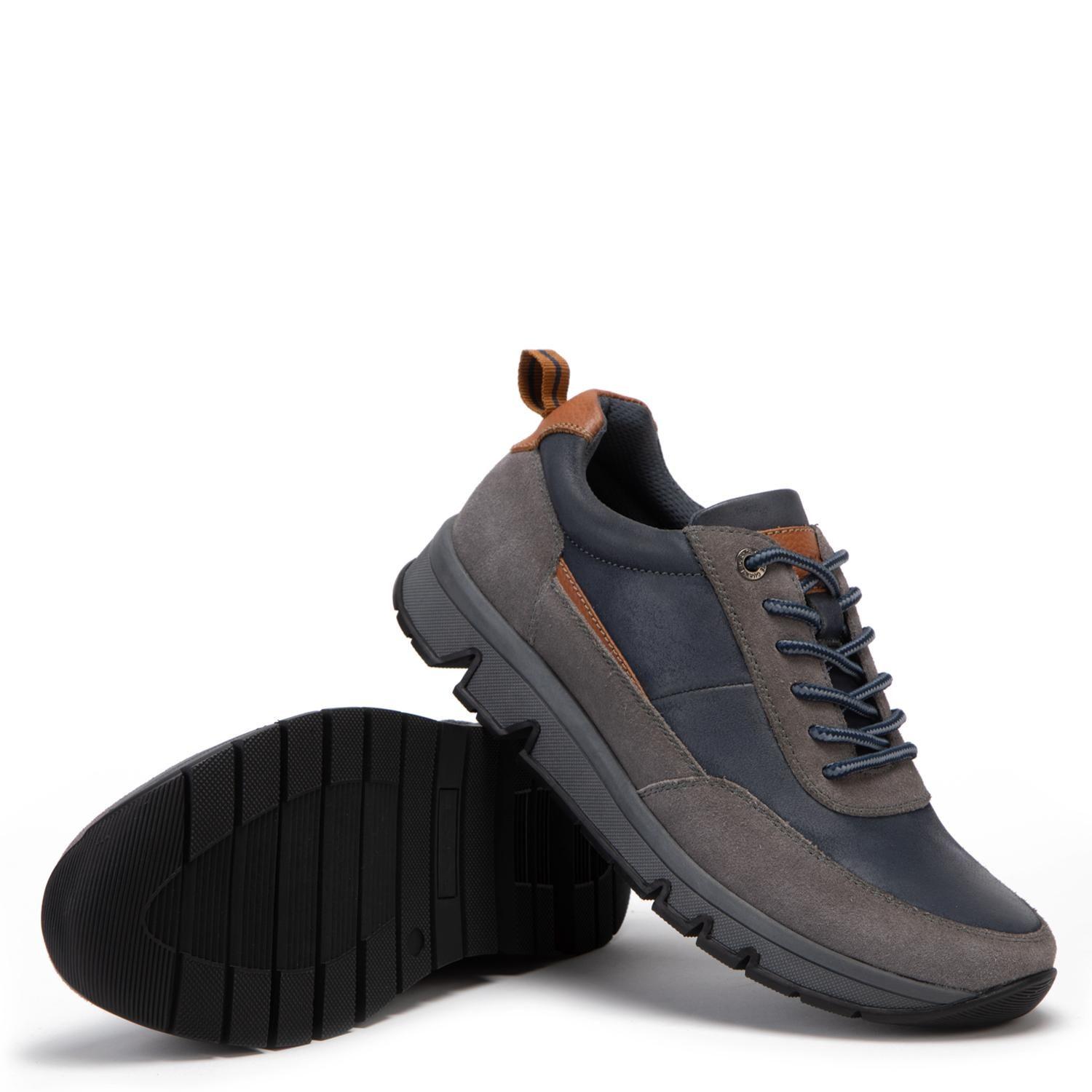 Zapatilla de cuero hombre Guante azul Rio-3