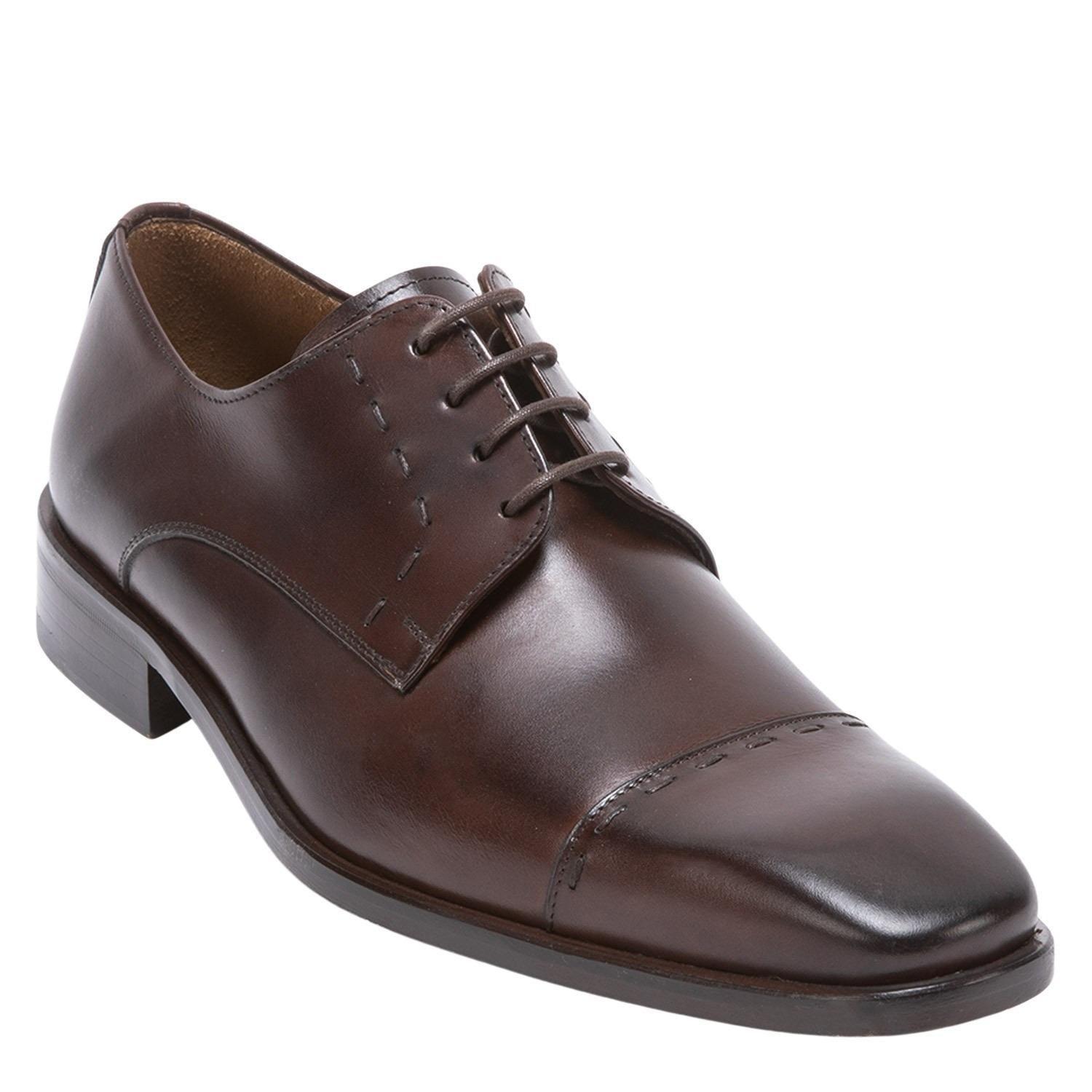 Zapato de cuero hombre Guante chocolate Suela President-2