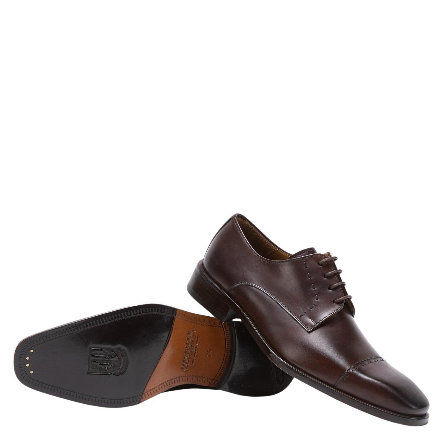 Zapato de cuero hombre Guante chocolate Suela President-3