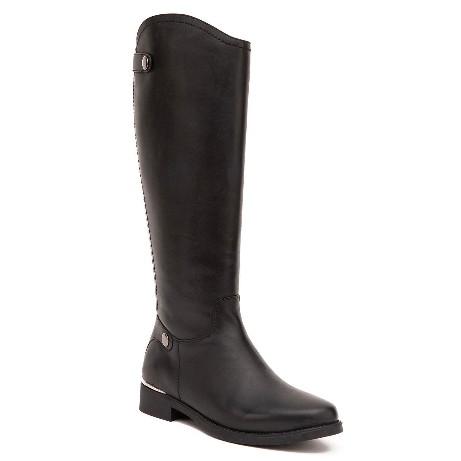 Bota de cuero mujer Gacel negro Hortencia-2