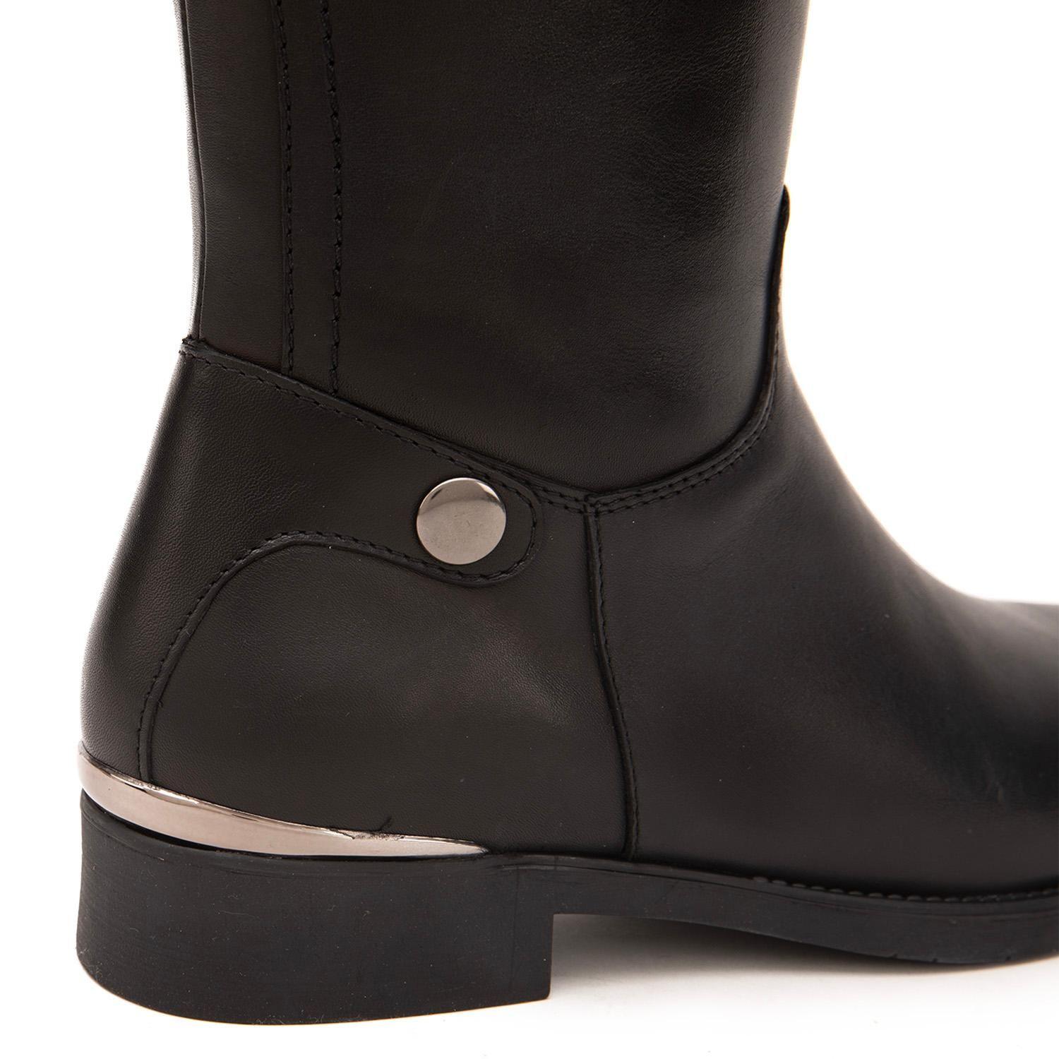 Bota de cuero mujer Gacel negro Hortencia-3