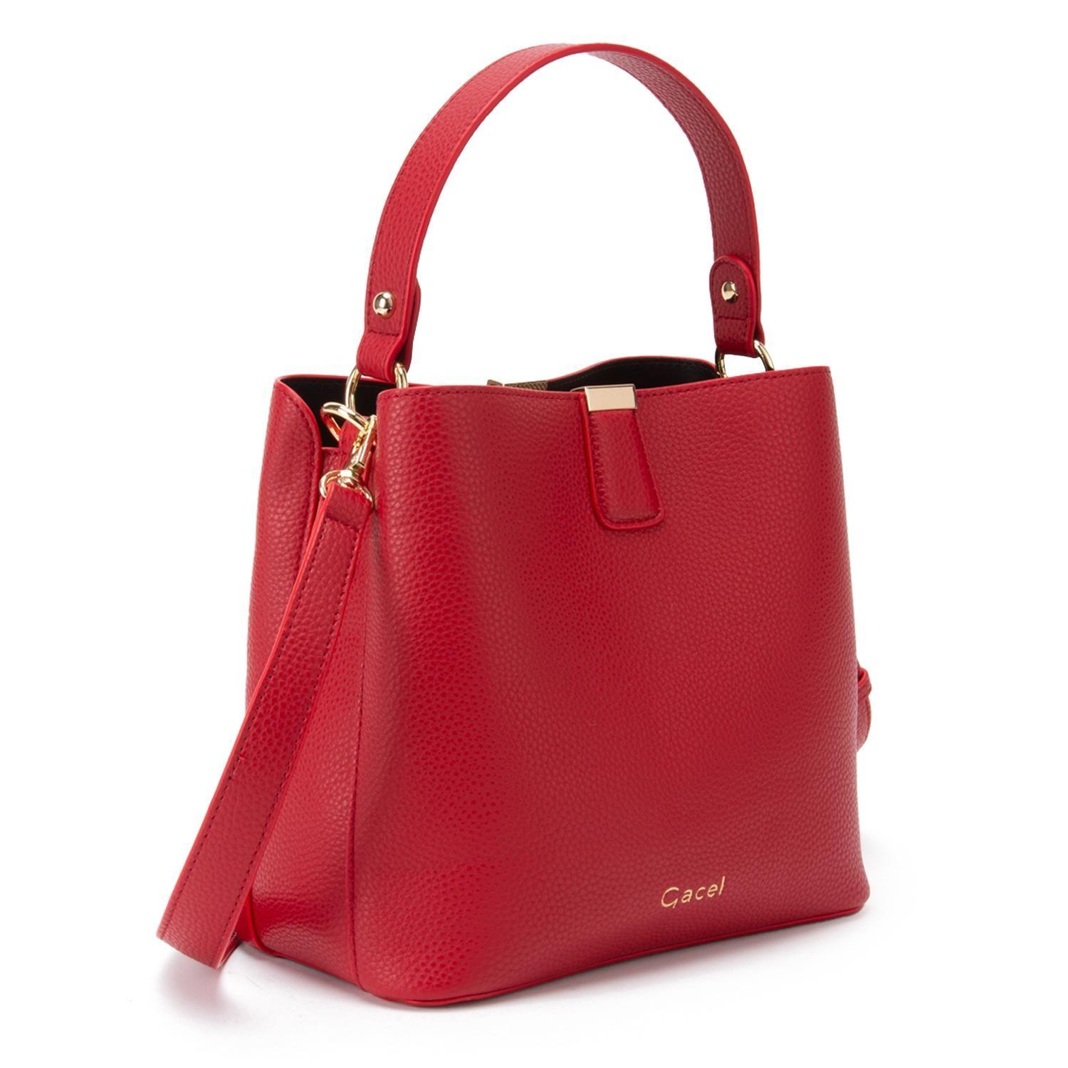 Cartera  Bucket  Gacel  Rojo  Car3325-2