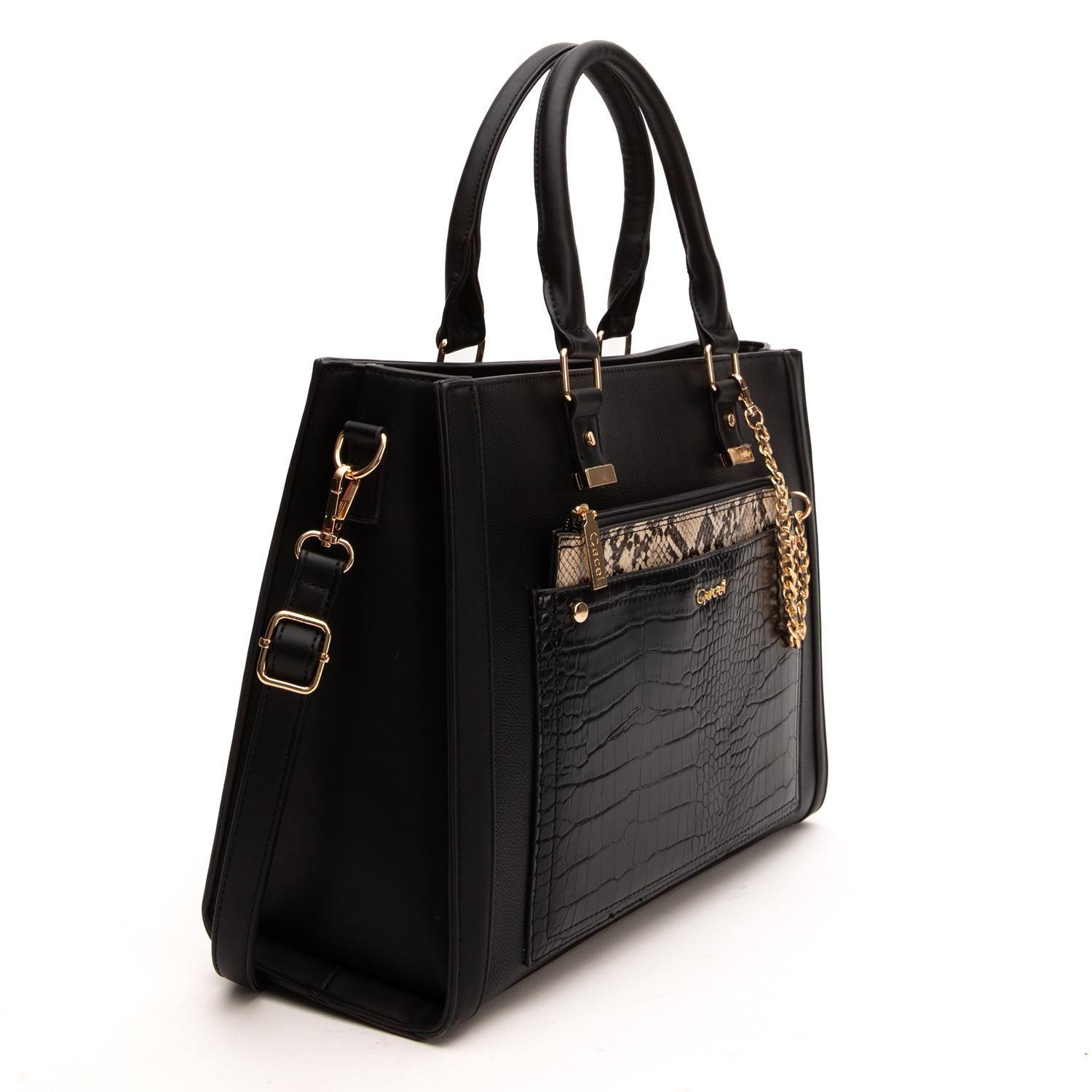 Cartera  Dos Asas Grande  Gacel  Negro  Car3414-2