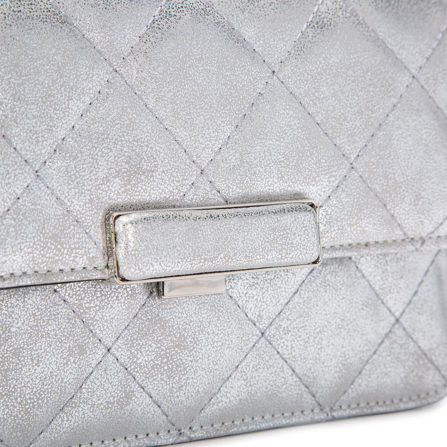 Cartera  Retro Con Tapa  Gacel  Plateado  Car3072-3