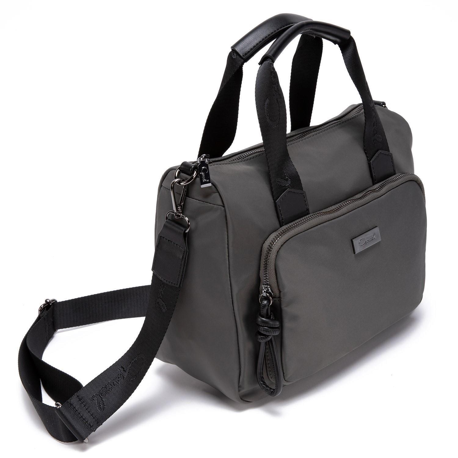Cartera  Dos Asas Mediana  Gacel  Grafito  Car2965-2