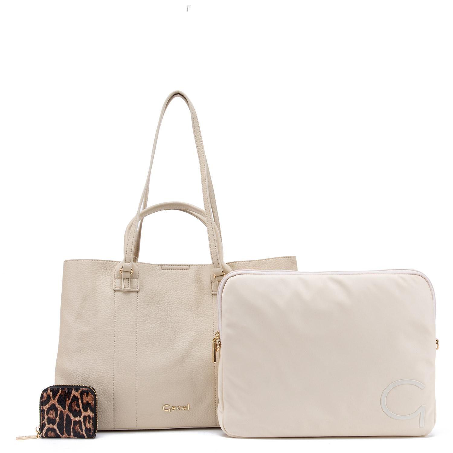 Cartera  Shopping Notebook  Gacel  Off White  Car3287-5