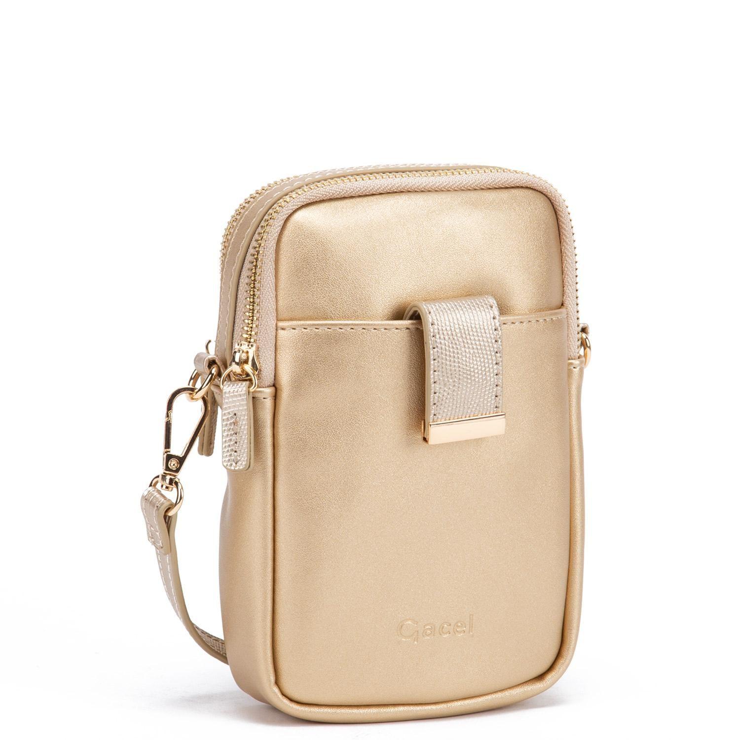 Cartera  Bandolera Pequeña  Gacel  Dorado  Car3244-2
