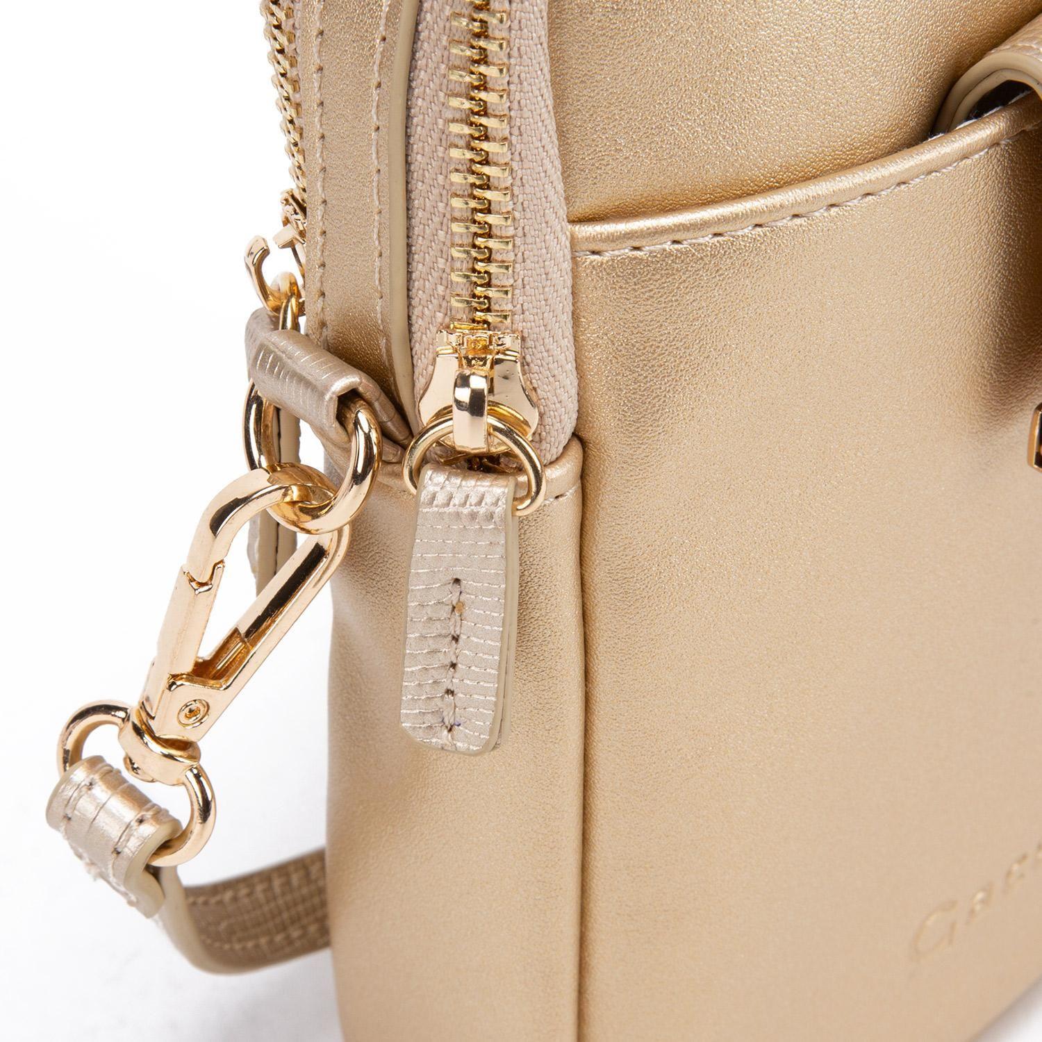 Cartera  Bandolera Pequeña  Gacel  Dorado  Car3244-3
