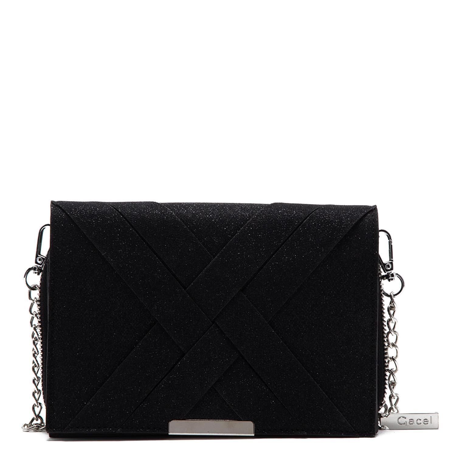 Cartera  Clutch  Gacel  Negro  Car3364-2