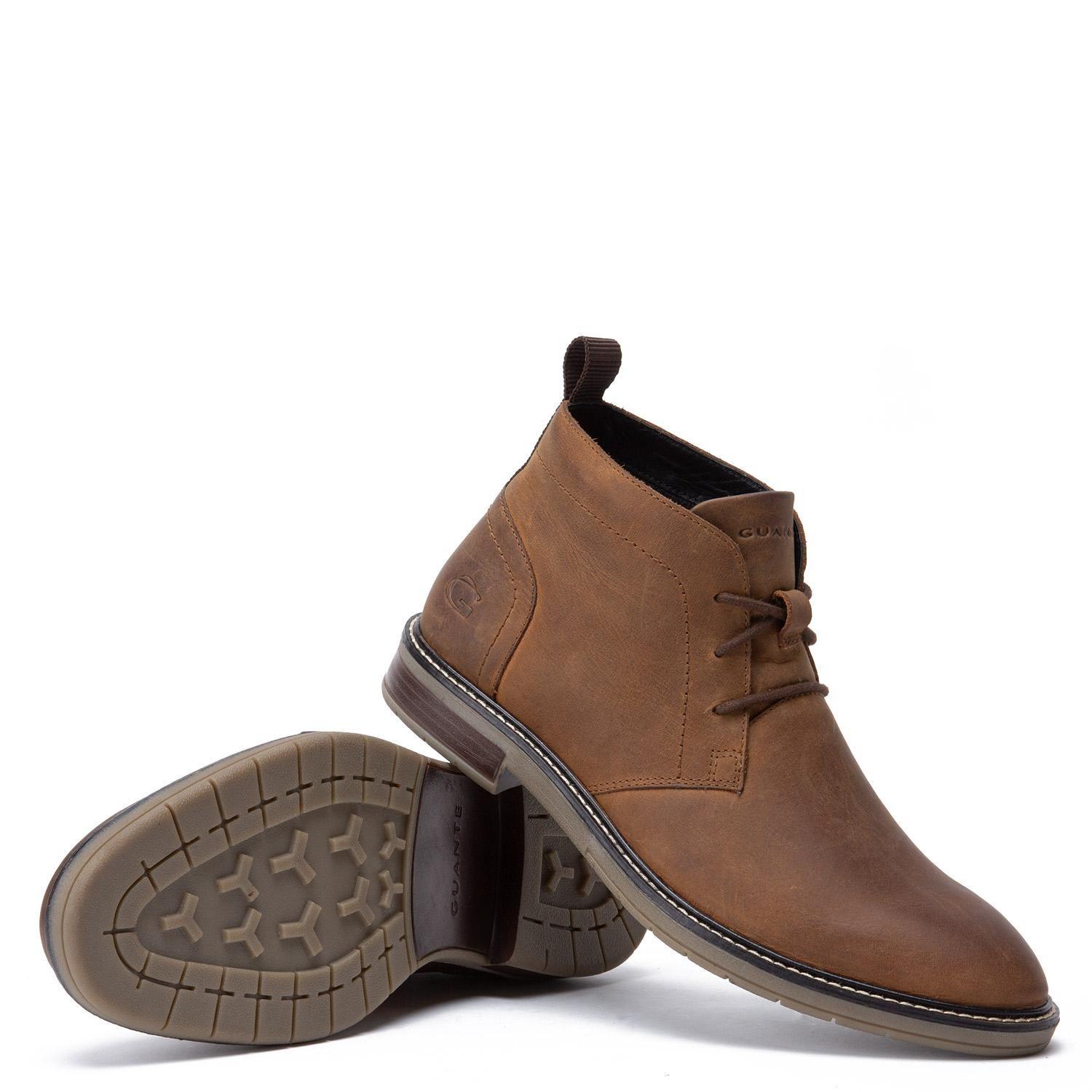 Botin de cuero hombre Guante tostado Casper-3