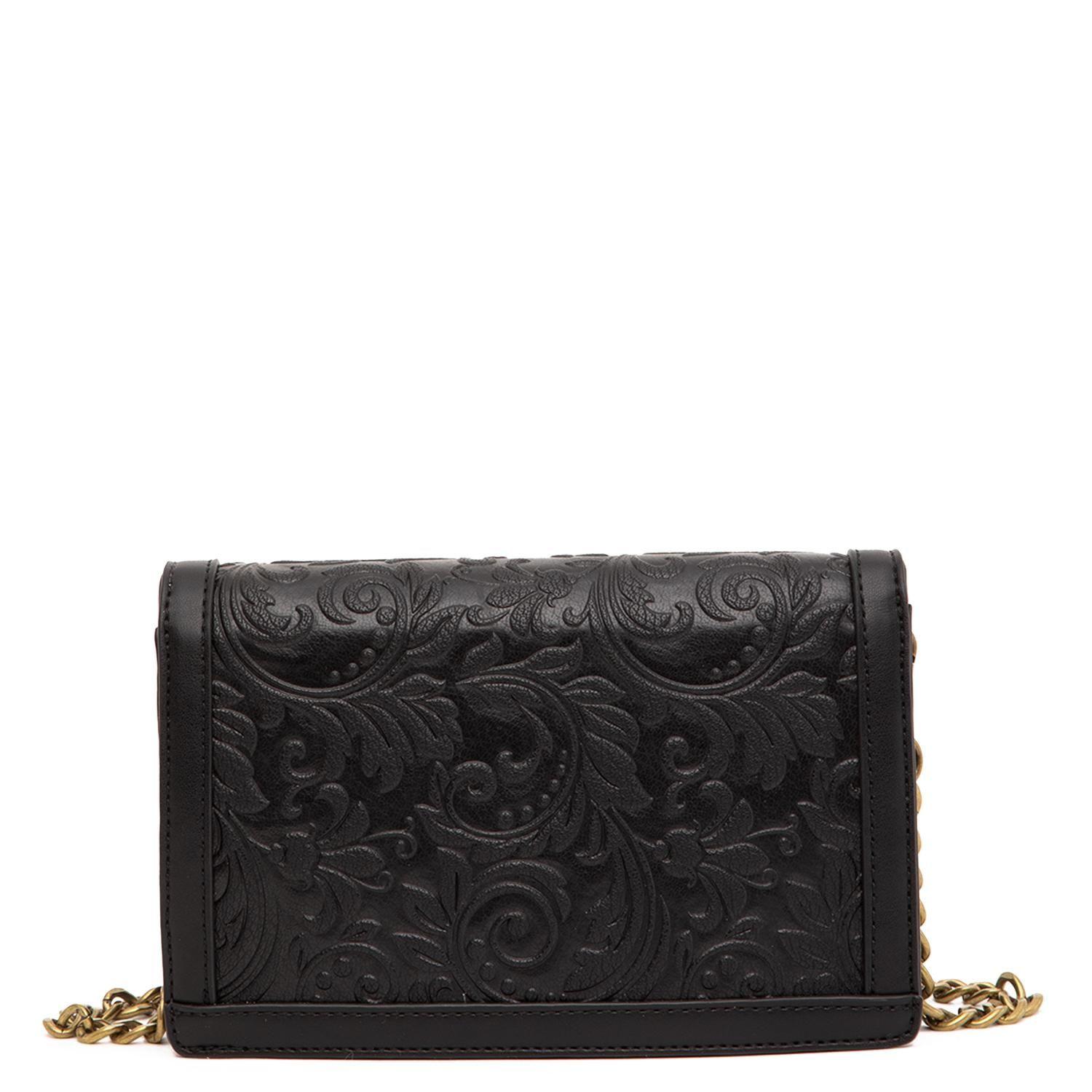 Cartera  Retro Con Tapa  Gacel  Negro  Car3430-2