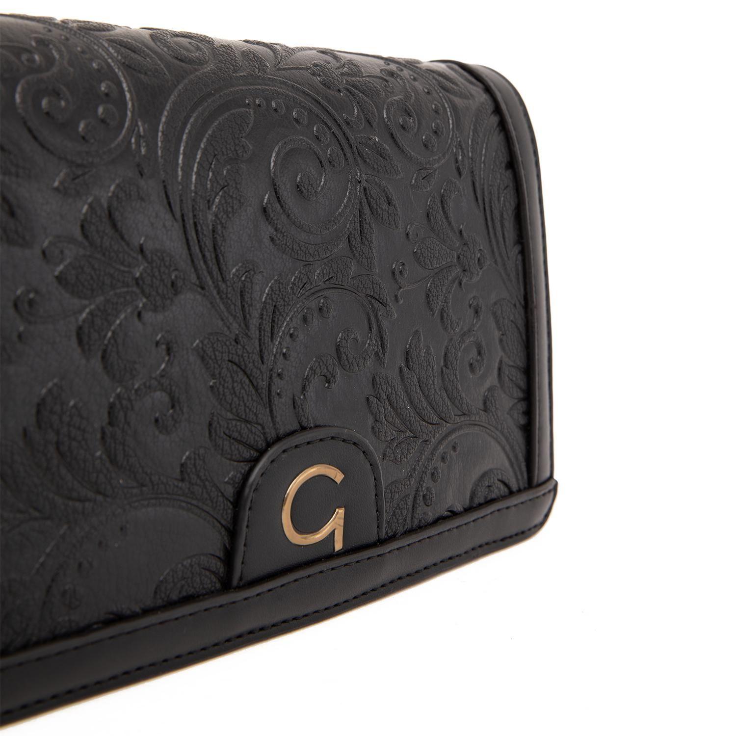 Cartera  Retro Con Tapa  Gacel  Negro  Car3430-4