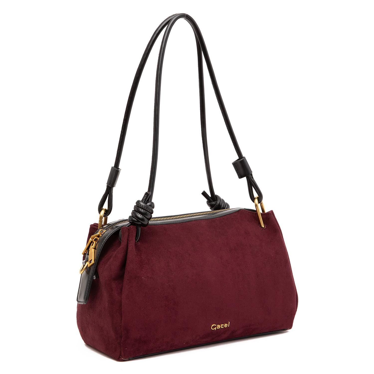 Cartera  Dos Asas Mediana  Gacel  Burdeo  Car3445-3