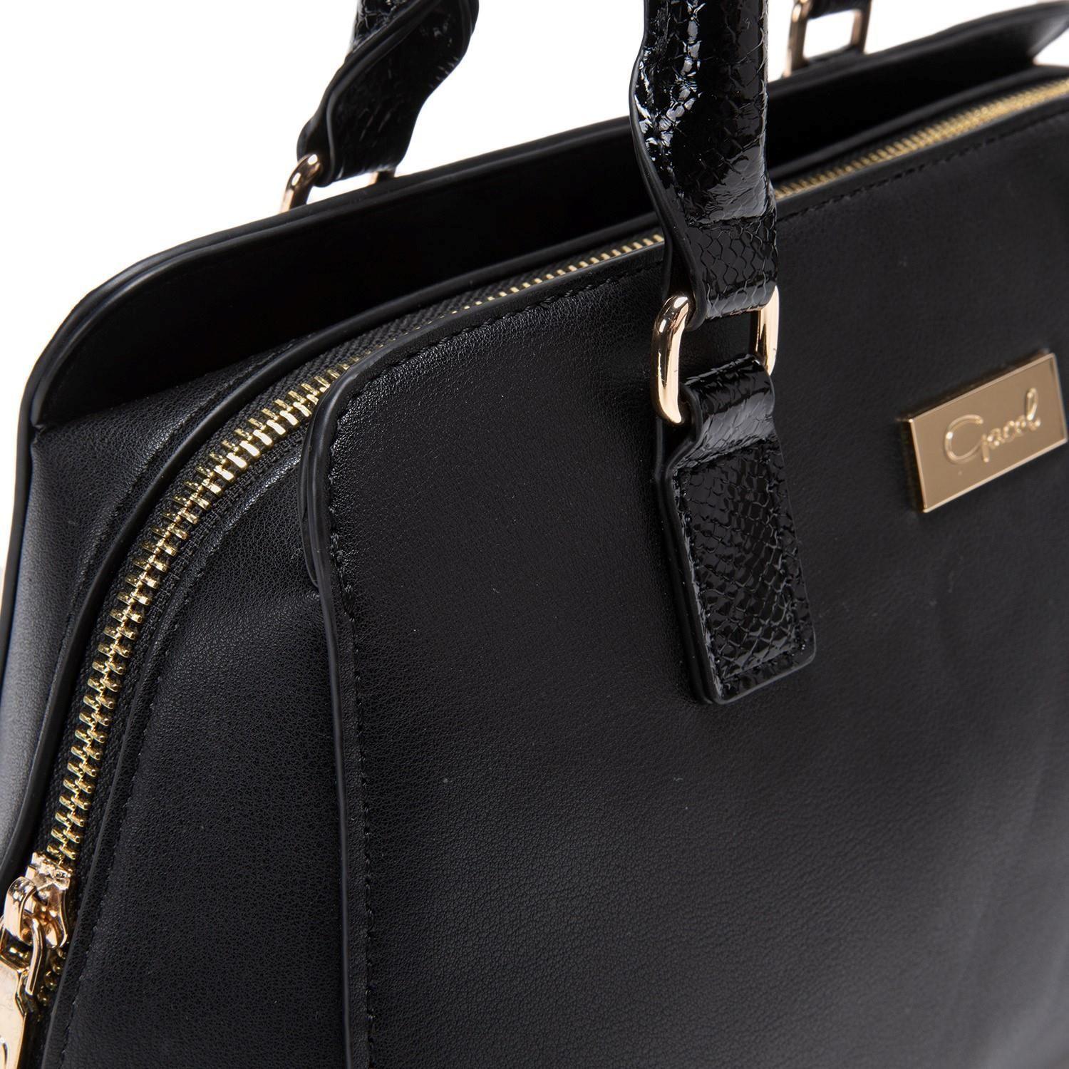 Cartera  Dos Asas Mediana  Gacel  Negro  Car2874-3