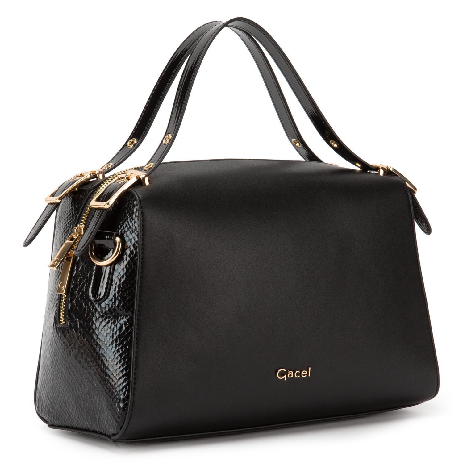 Cartera  Dos Asas Mediana  Gacel  Negro  Car3300-2