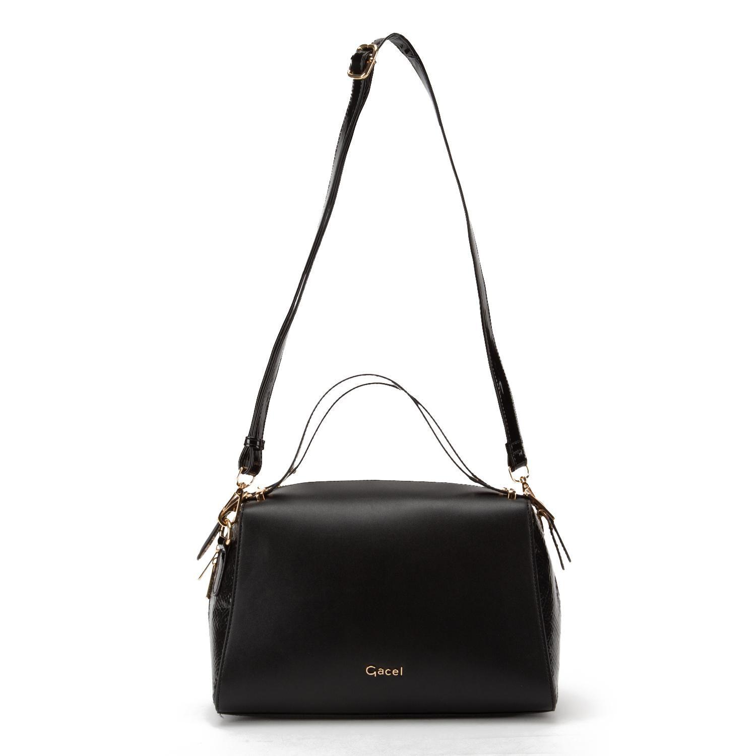 Cartera  Dos Asas Mediana  Gacel  Negro  Car3300-4
