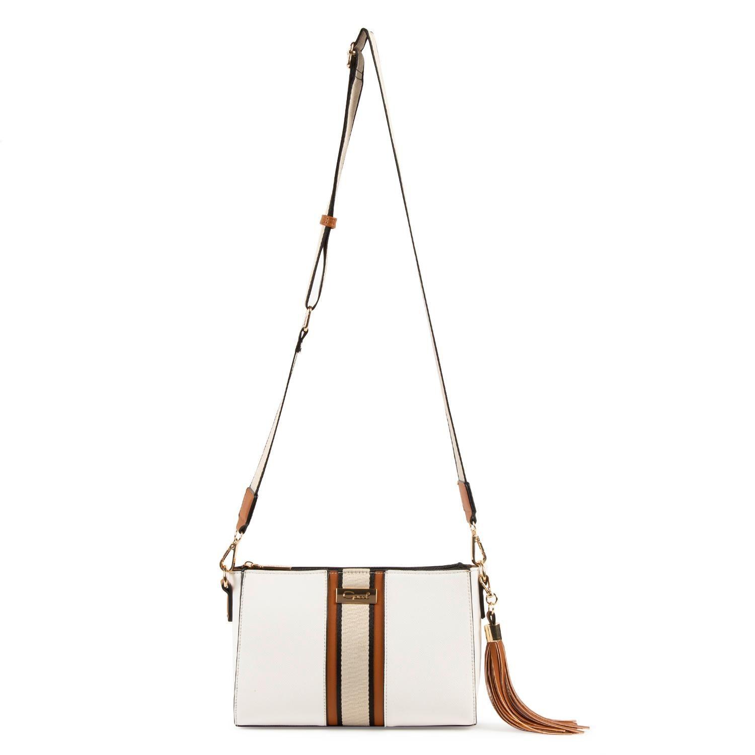 Cartera  Bandolera Grande  Gacel  Off White  Car2977-0