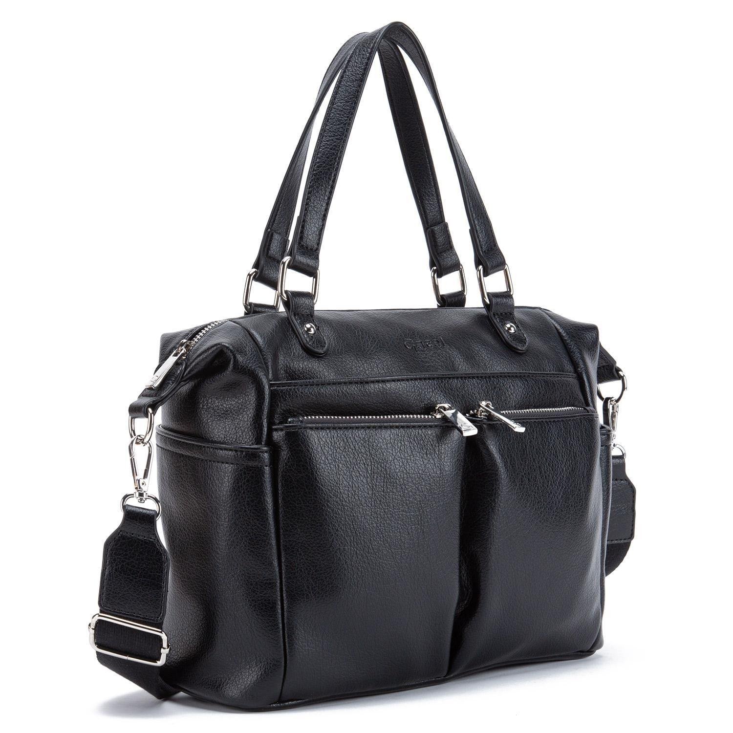 Cartera  Dos Asas Mediana  Gacel  Negro  Car3369-2