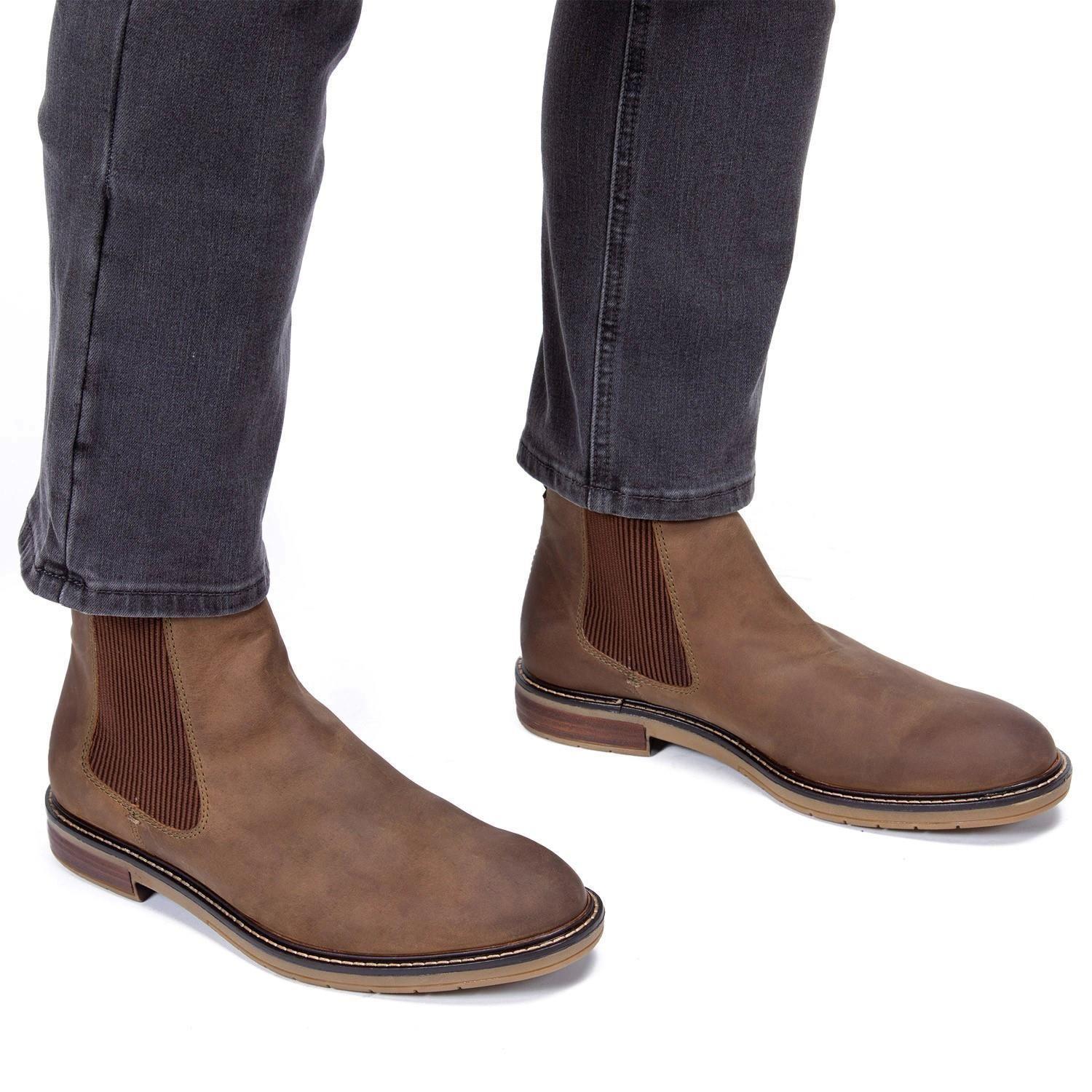 Botin de cuero hombre Guante olivo Casper-1