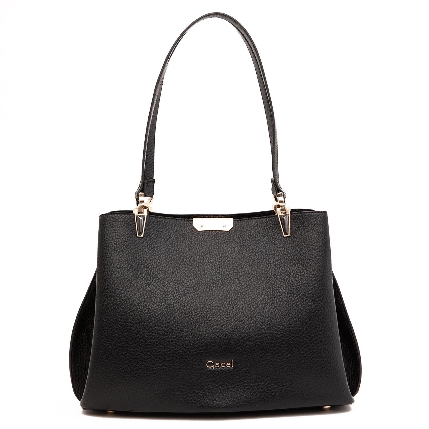 Cartera  Dos Asas Grande  Gacel  Negro  Car3412-2