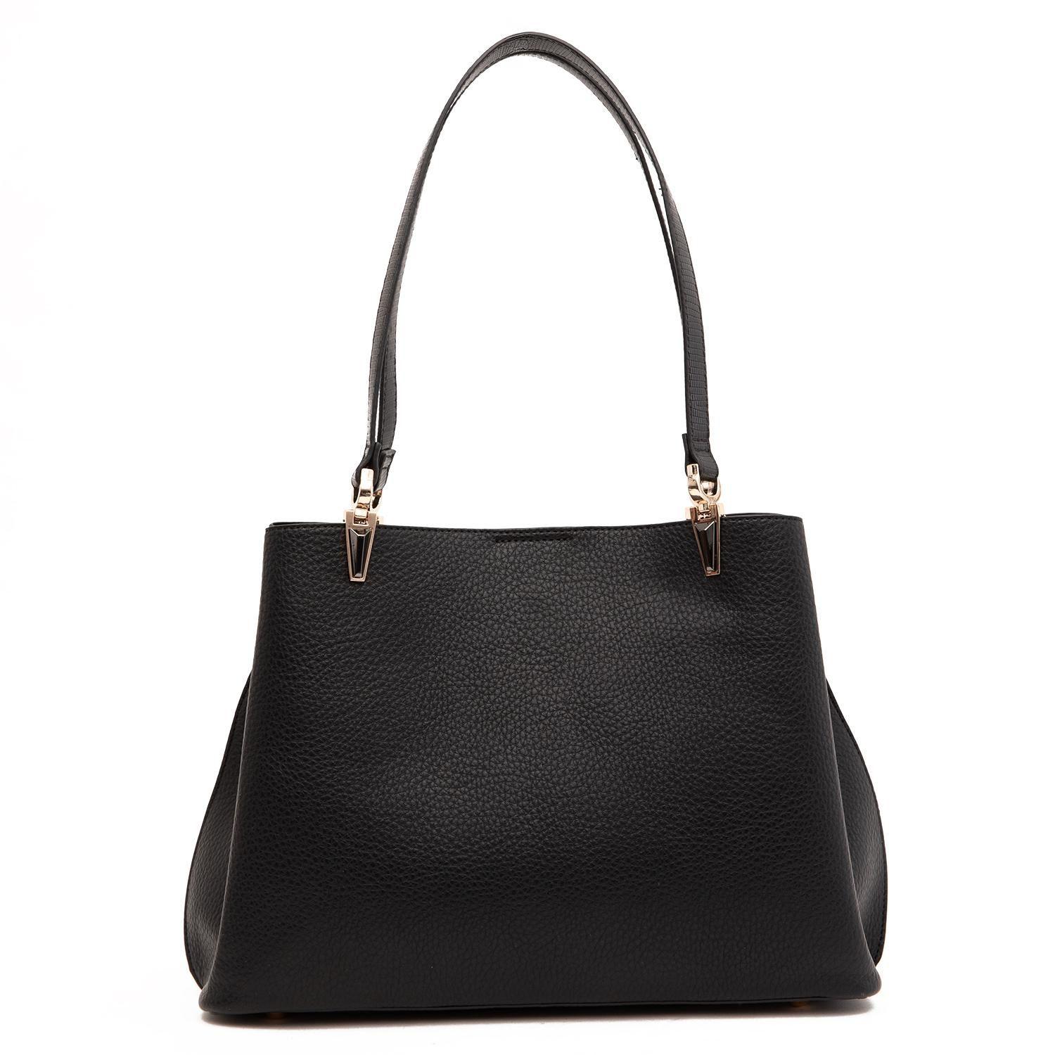 Cartera  Dos Asas Grande  Gacel  Negro  Car3412-3