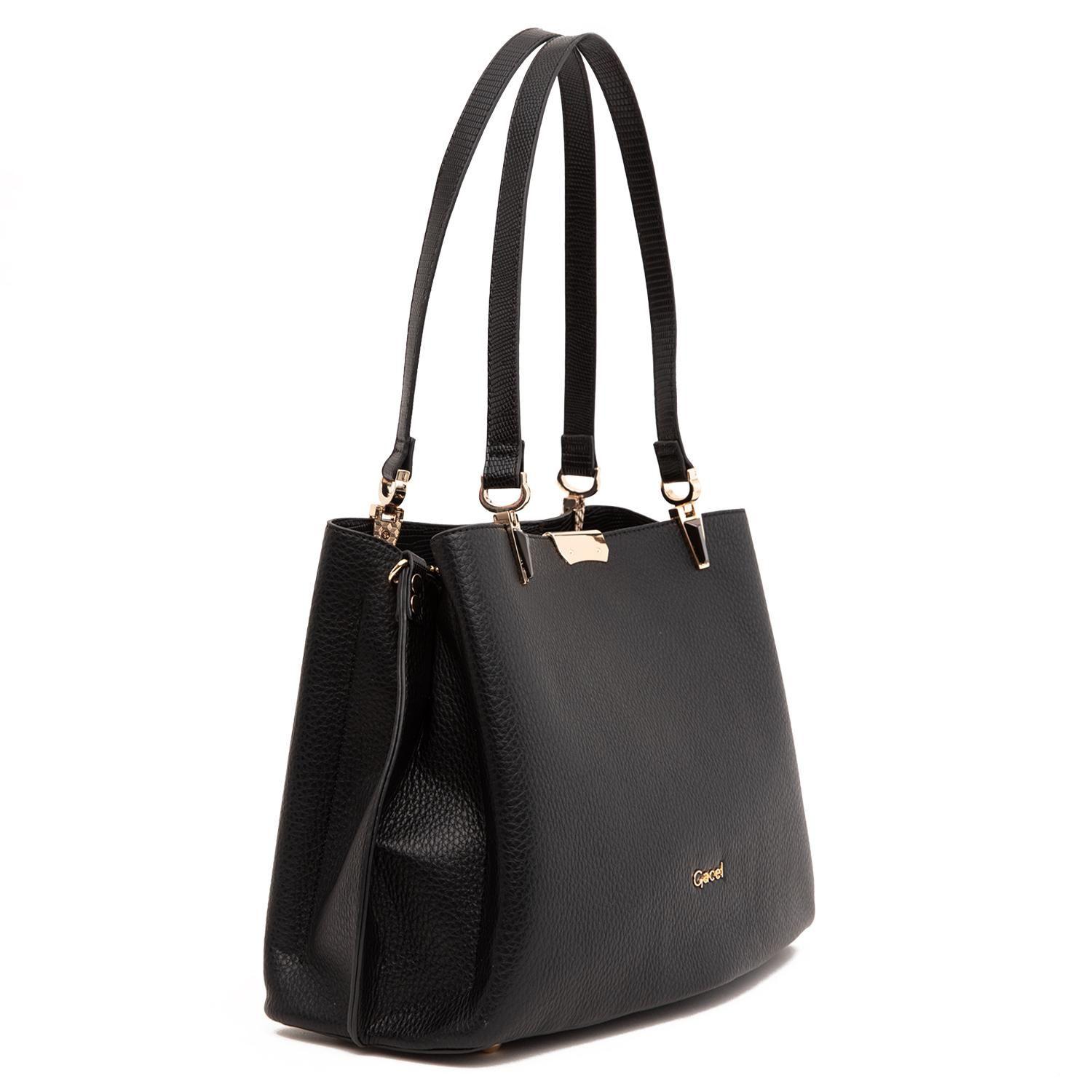 Cartera  Dos Asas Grande  Gacel  Negro  Car3412-4