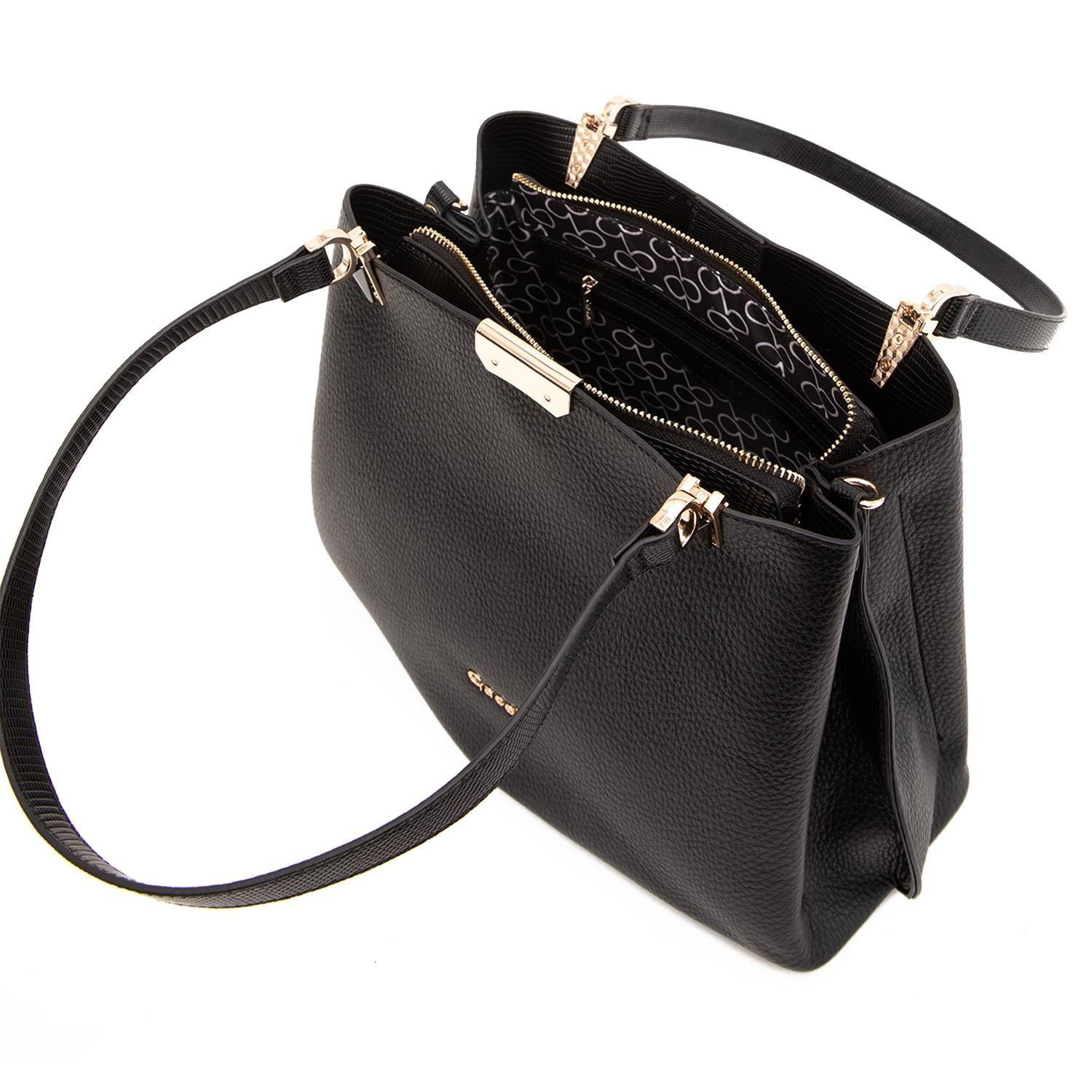 Cartera  Dos Asas Grande  Gacel  Negro  Car3412-6