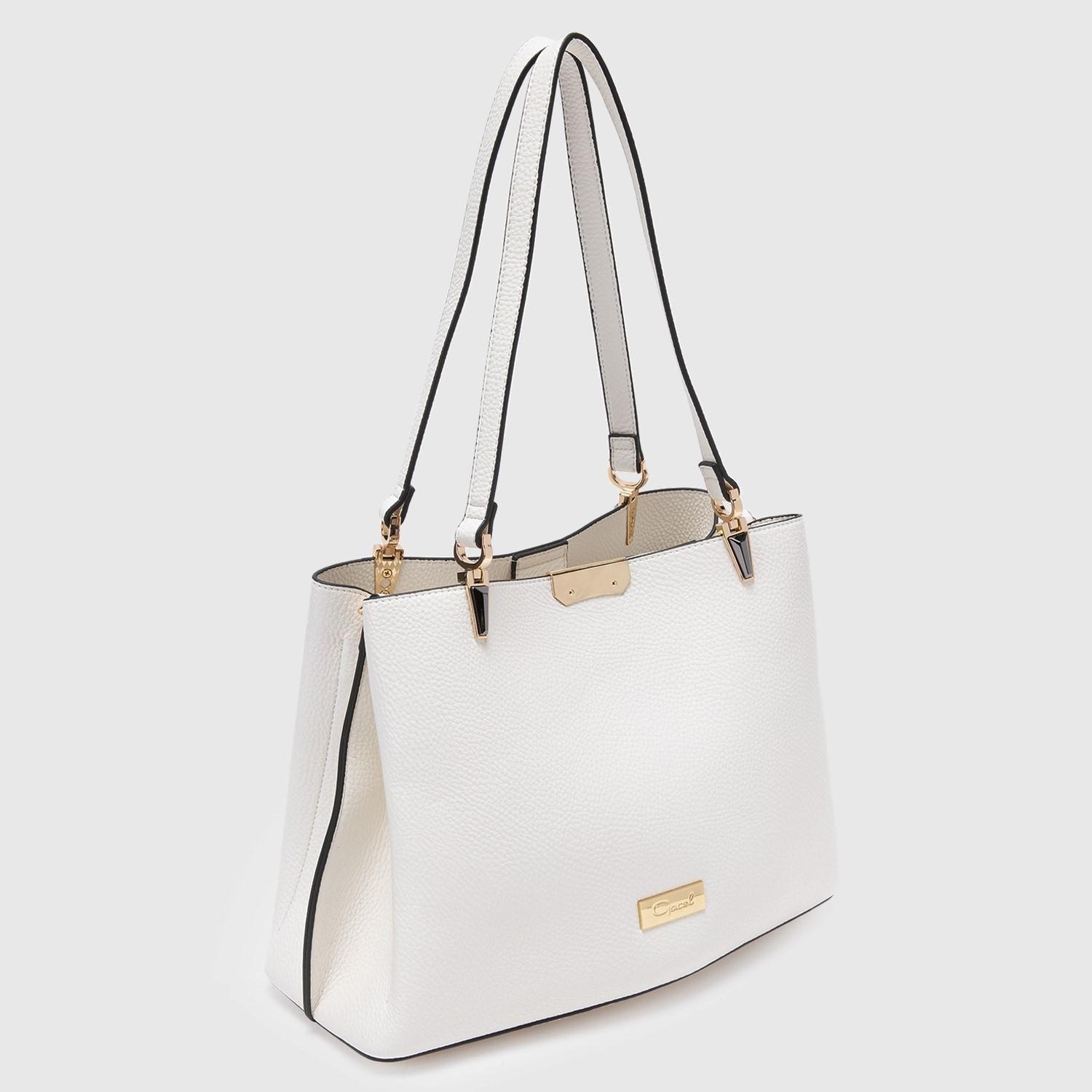 Cartera  Dos Asas Grande  Gacel  Blanco  Car2835-2