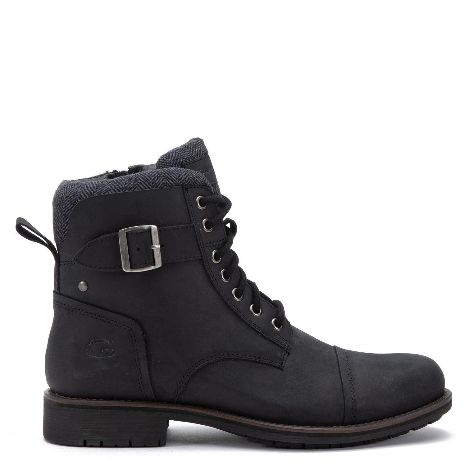 Botin de cuero hombre Guante negro Lancaster-0