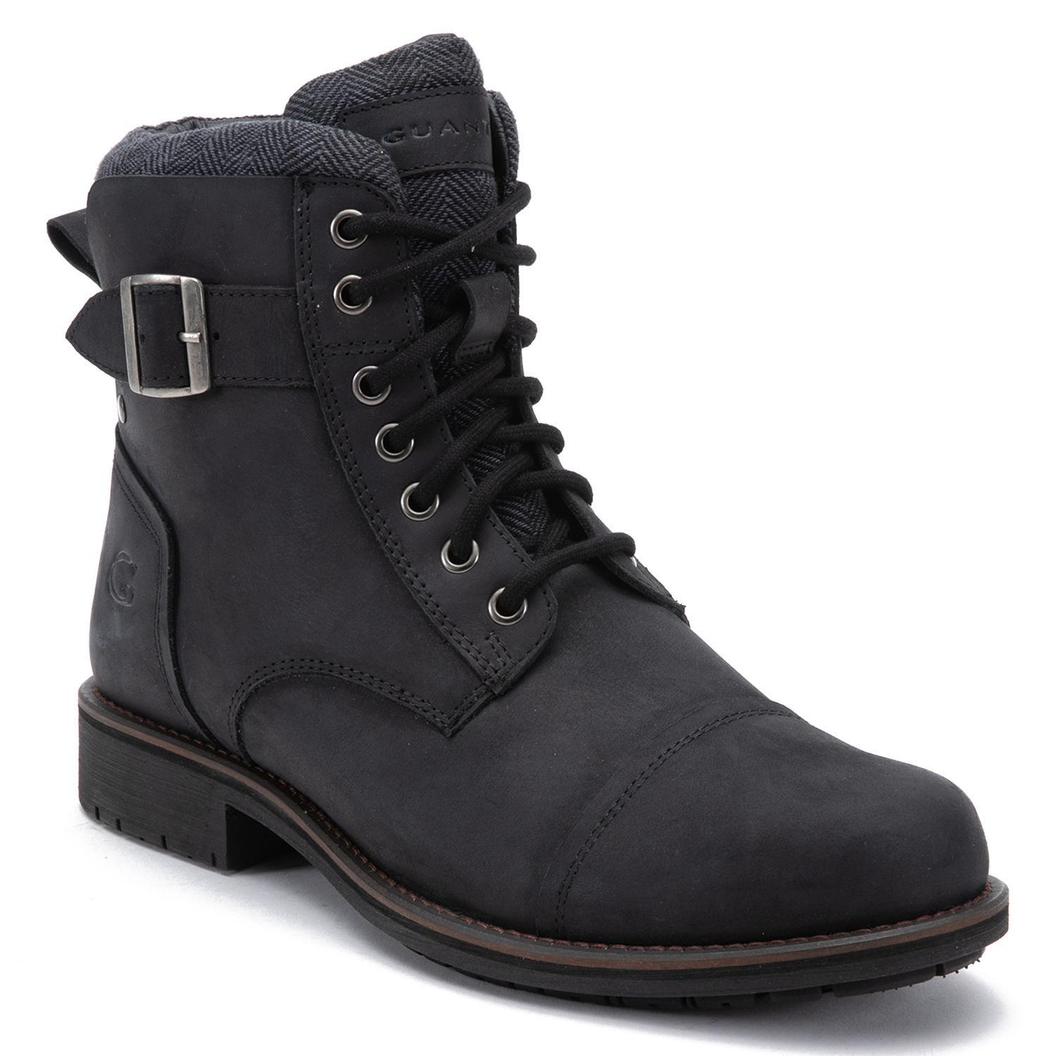 Botin de cuero hombre Guante negro Lancaster-2