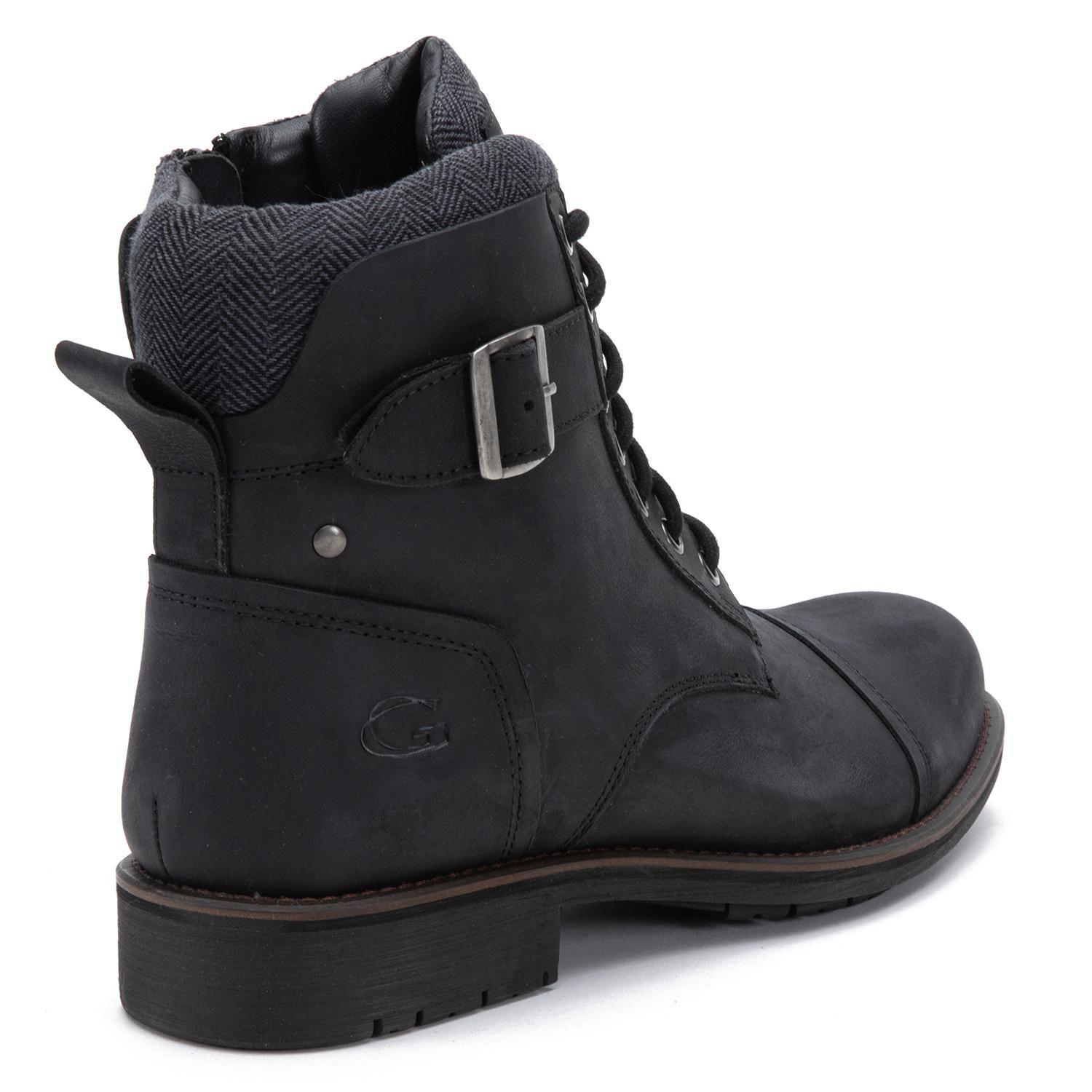 Botin de cuero hombre Guante negro Lancaster-4