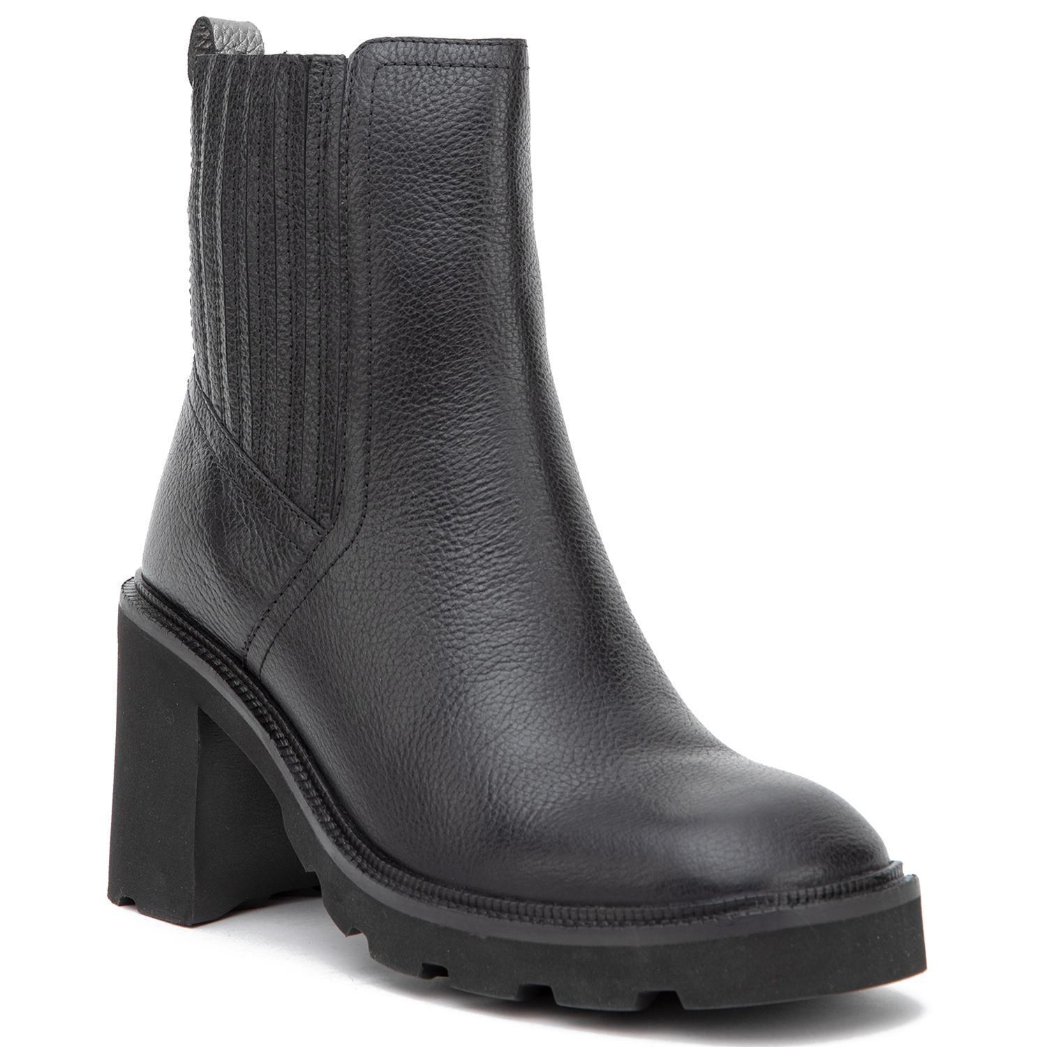 Botin de cuero mujer Gacel negro Maca-2